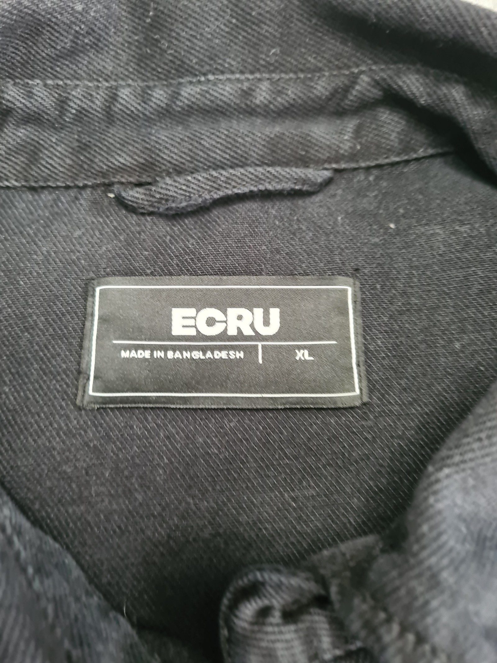 ECRU Men’s Black Cotton Overshirt Chore Shacket XL 1167 image 7