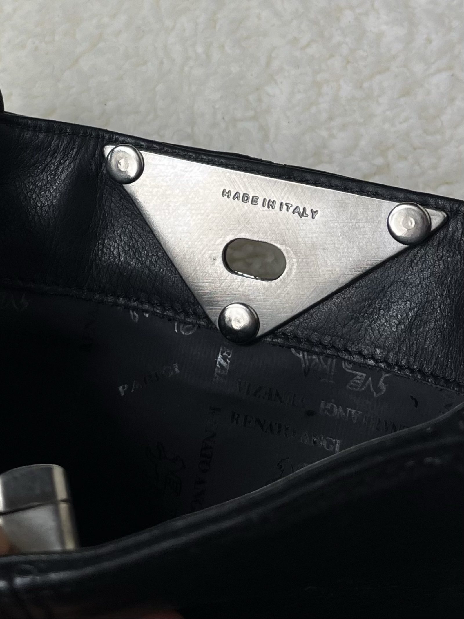 Renato Angi real Leather Shoulder Bag Ledertasche Made in Italy image 5