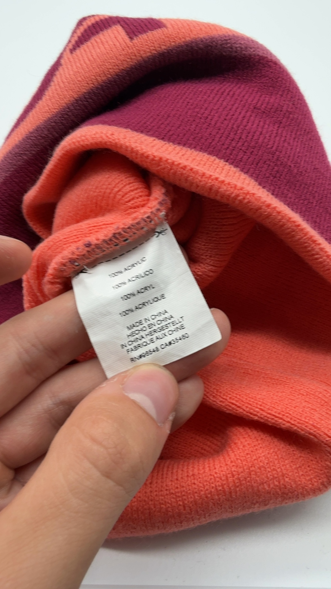 Oakley Beanie Mütze Bordeaux Orange | Logo Bommel Wintermütze image 6