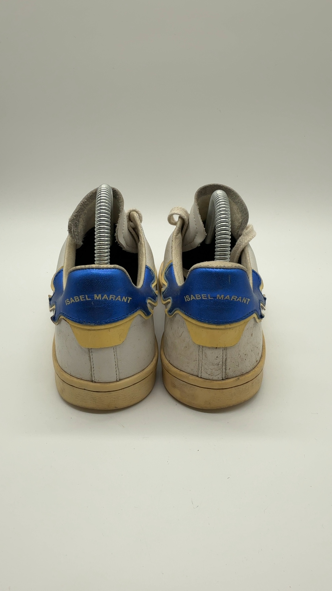 Isabel Marant Sneaker Weiß Blau Gr. 38 | Leder Low Top image 4