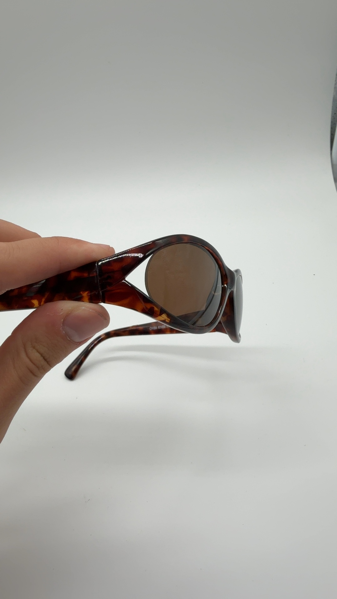 Kenzo Vintage Sonnenbrille Braun Tortoise | Oval Y2K Designer Sunglasses image 9
