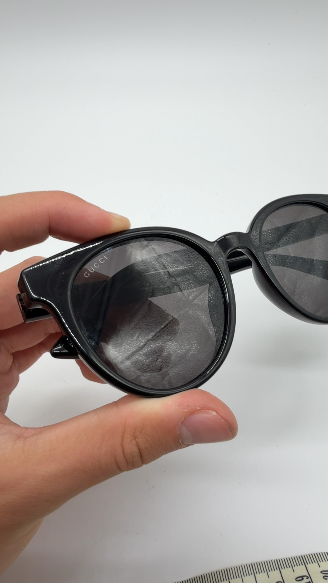 Gucci Sonnenbrille Schwarz Rund | GG Logo Designer Sunglasses Made in Italy image 8