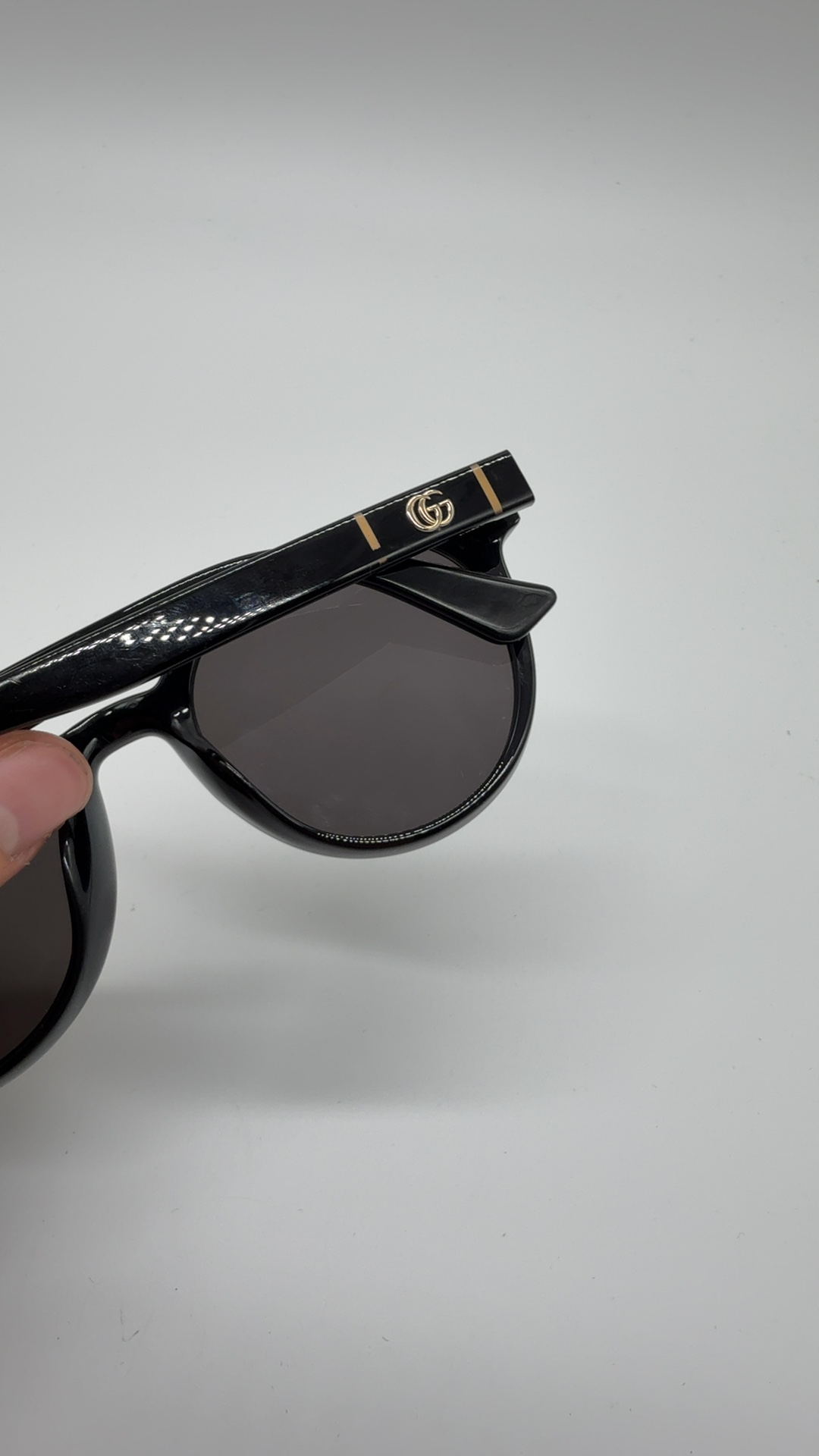 Gucci Sonnenbrille Schwarz Rund | GG Logo Designer Sunglasses Made in Italy image 9