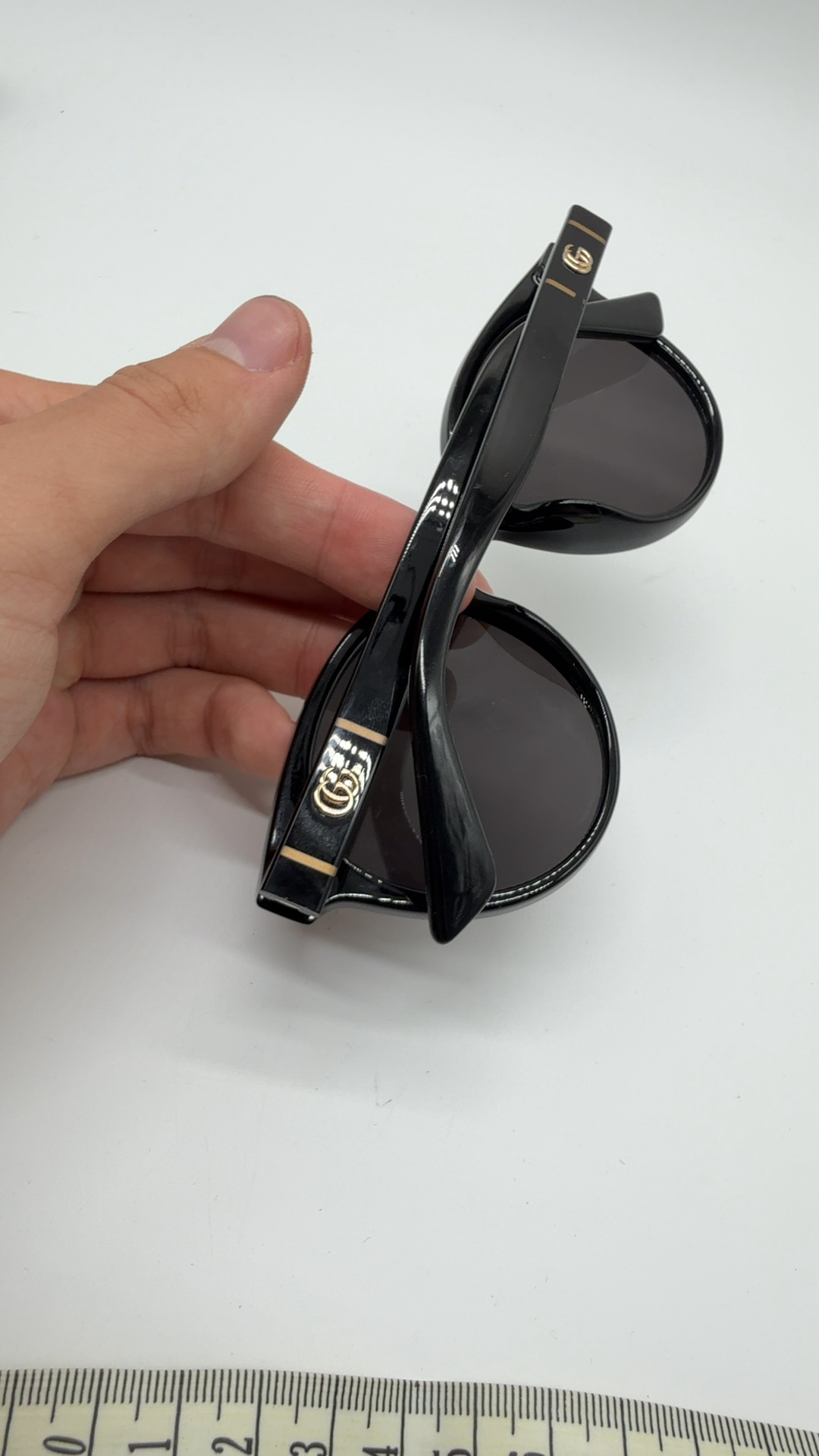 Gucci Sonnenbrille Schwarz Rund | GG Logo Designer Sunglasses Made in Italy image 10
