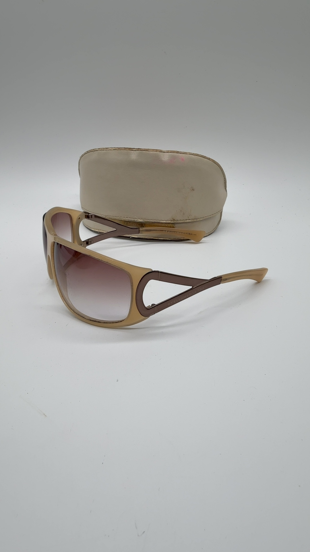 Stella McCartney Sonnenbrille Beige Rosé | Oversize Cat Eye Damen
