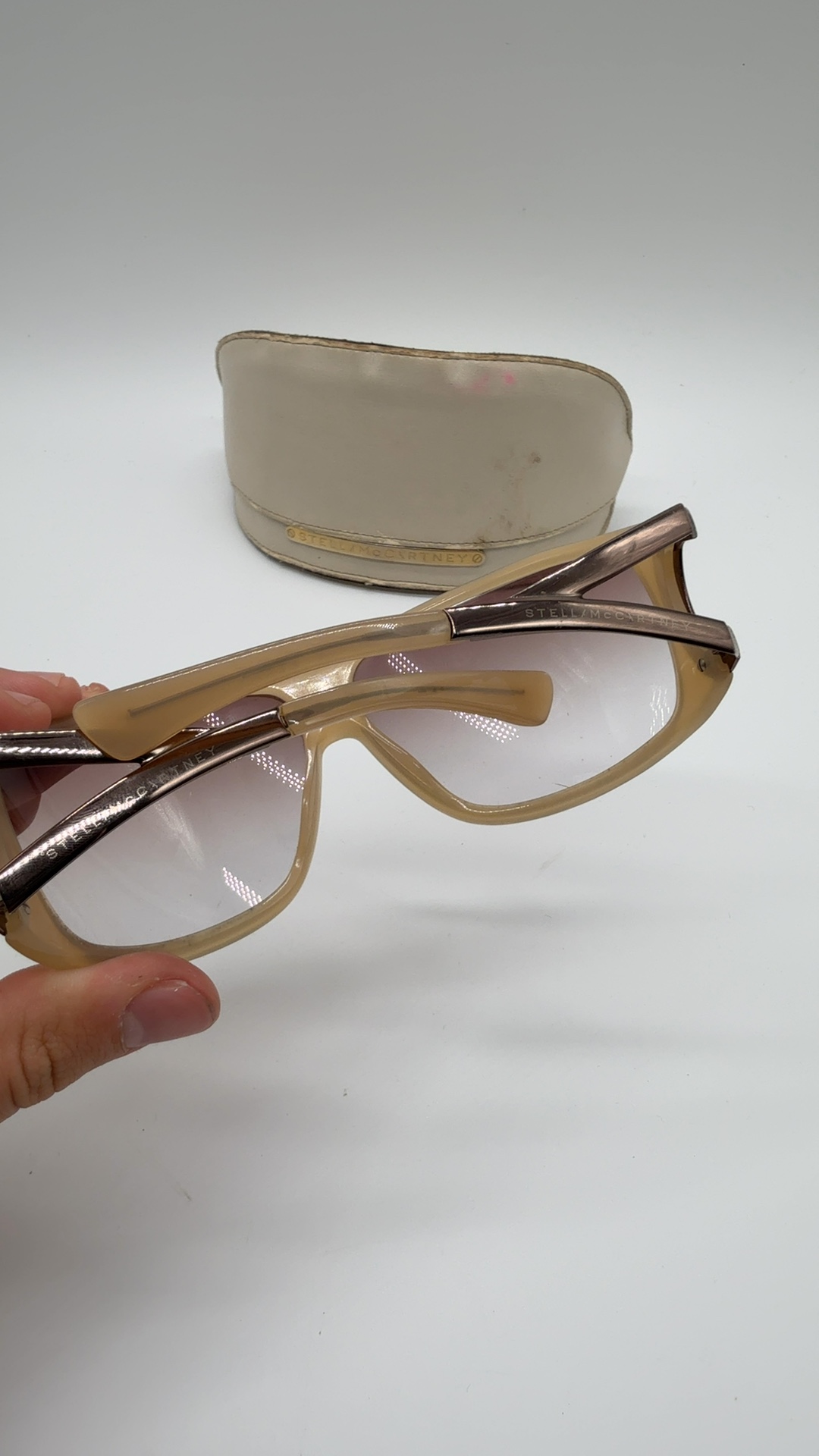 Stella McCartney Sonnenbrille Beige Rosé | Oversize Cat Eye Damen image 6