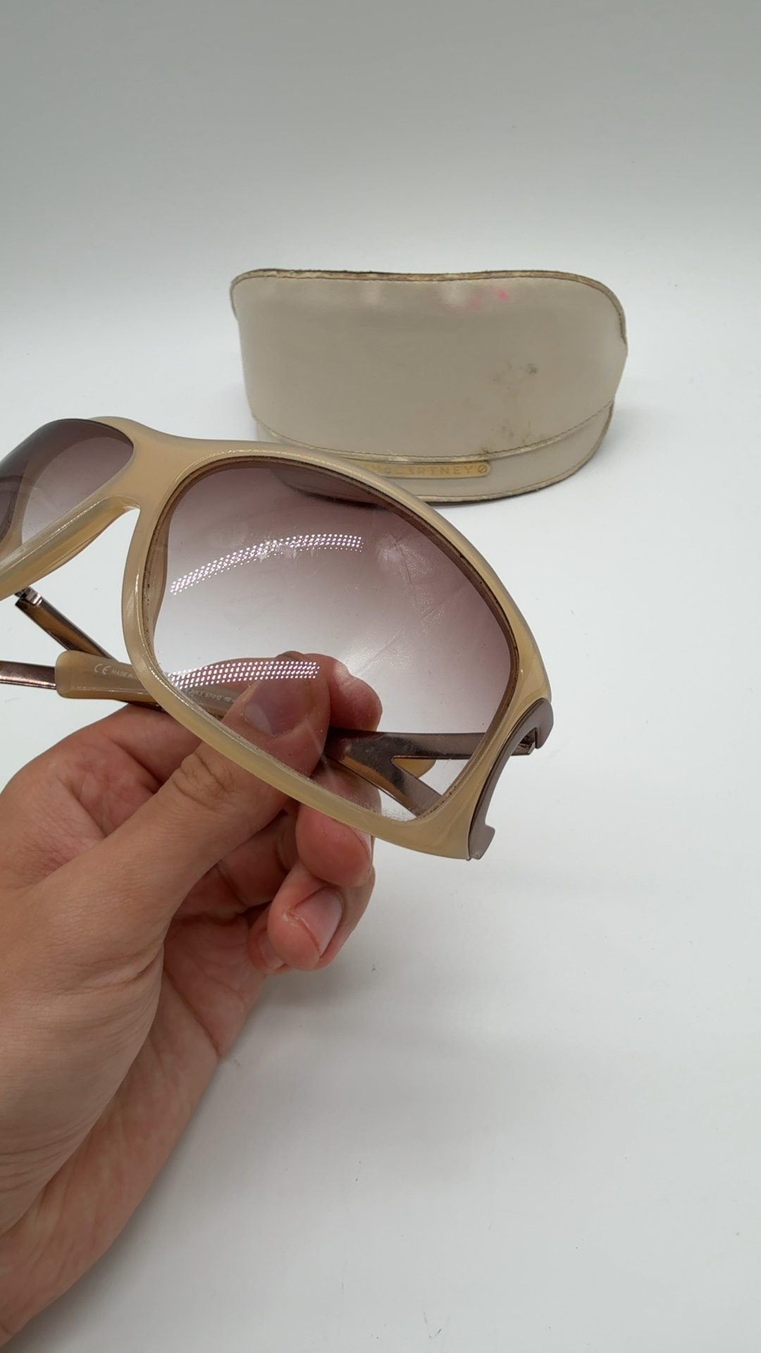Stella McCartney Sonnenbrille Beige Rosé | Oversize Cat Eye Damen image 7