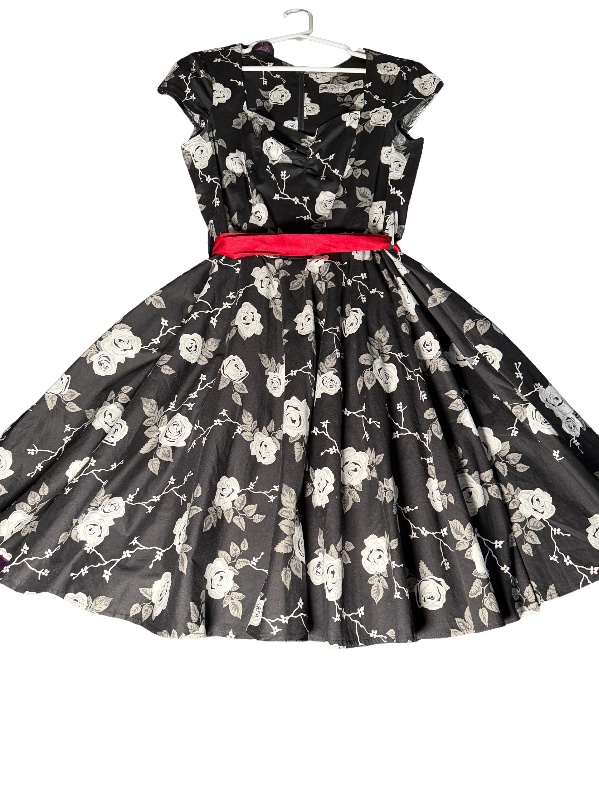 Hot Topic - Women's Black Fit N Flare Dress - Size XL image 7