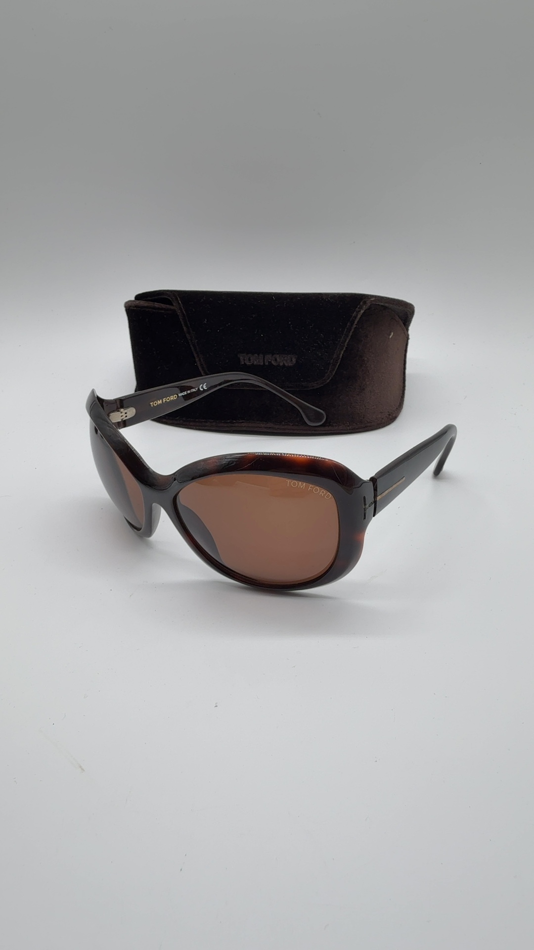 Tom Ford Tortoise Brown Sunglasses with Case