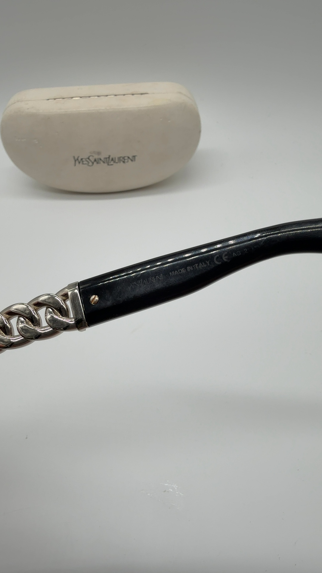 Yves Saint Laurent YSL Sonnenbrille Oversize | Havanna Braun Ketten-Details image 4