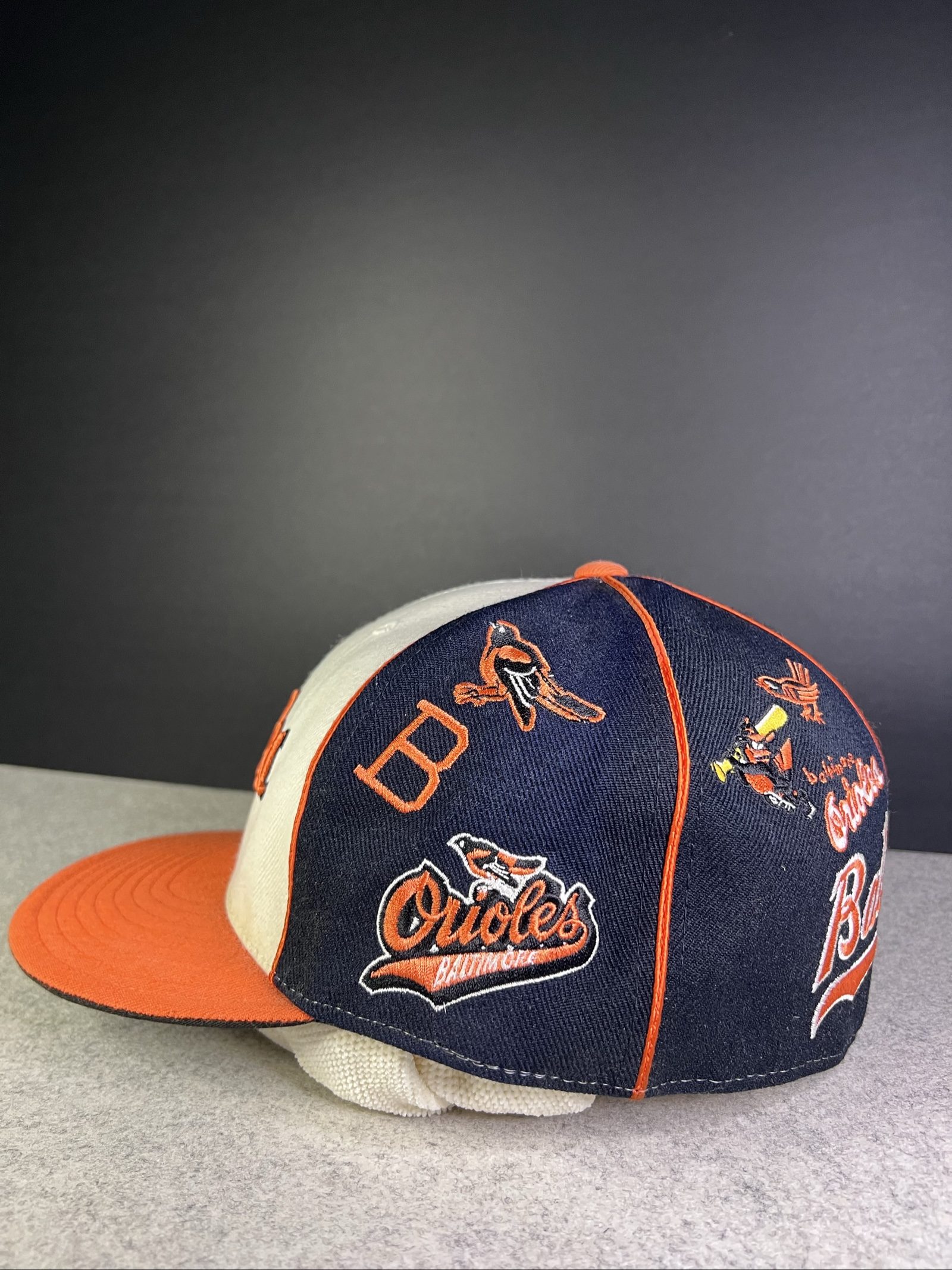 Vintage 90s American Needle Baltimore Orioles Cooperstown Fitted Hat 7 1/8 MLB image 3