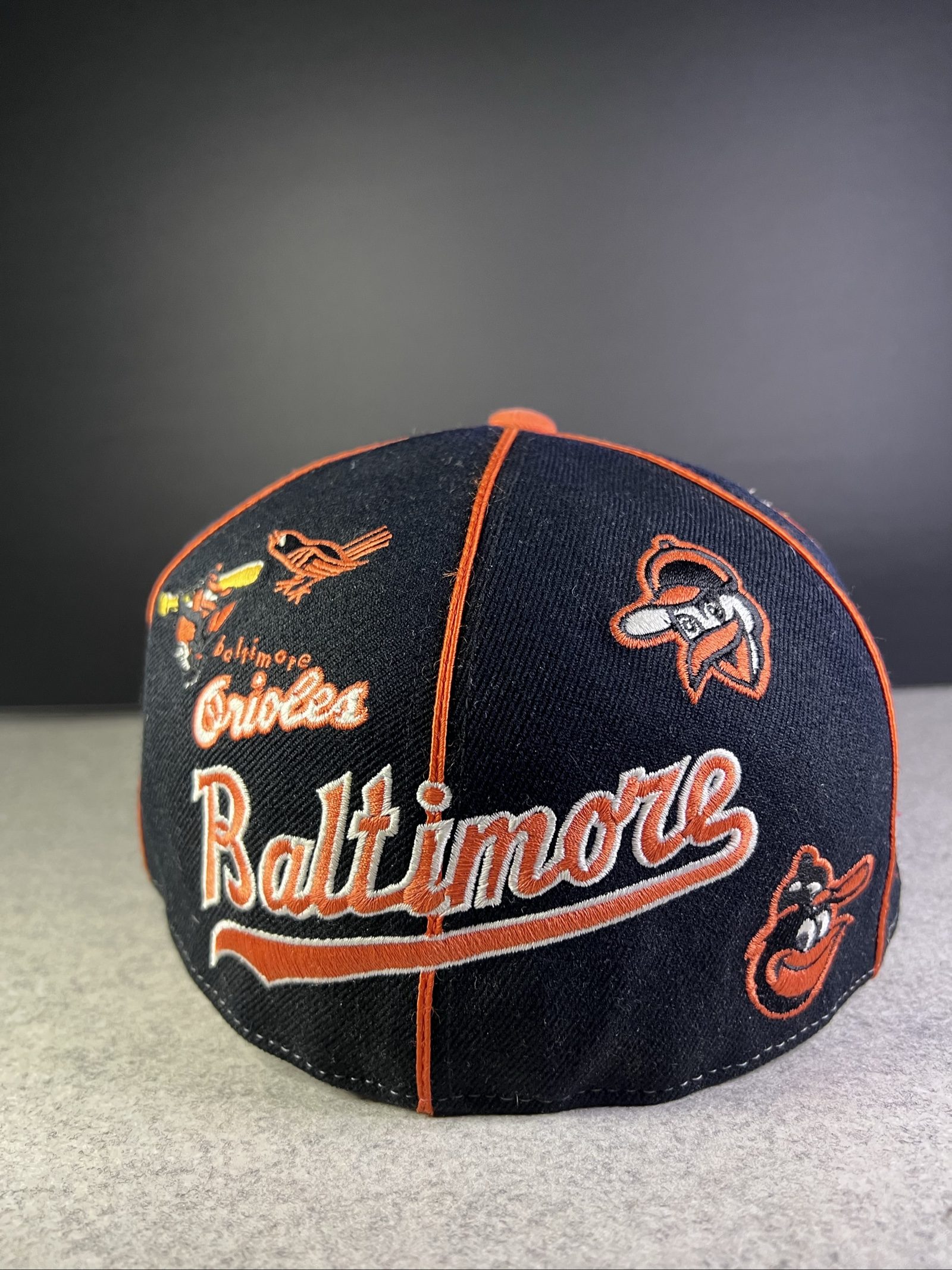 Vintage 90s American Needle Baltimore Orioles Cooperstown Fitted Hat 7 1/8 MLB image 4