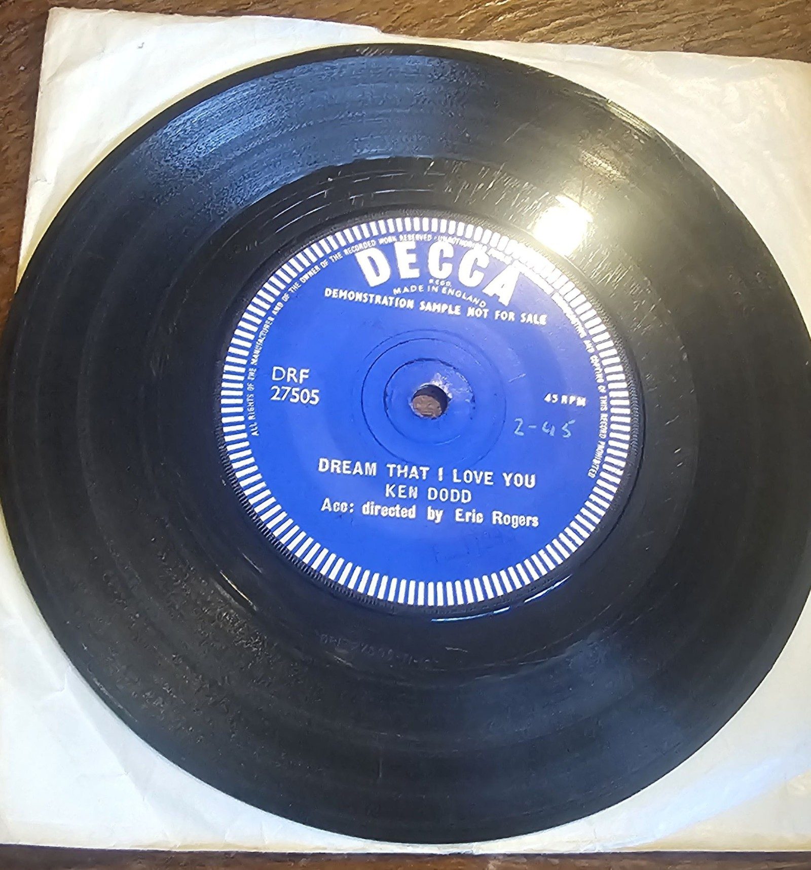 Ken Dodd Dream That I Love You PROMO DECCA DRF 27505 7"