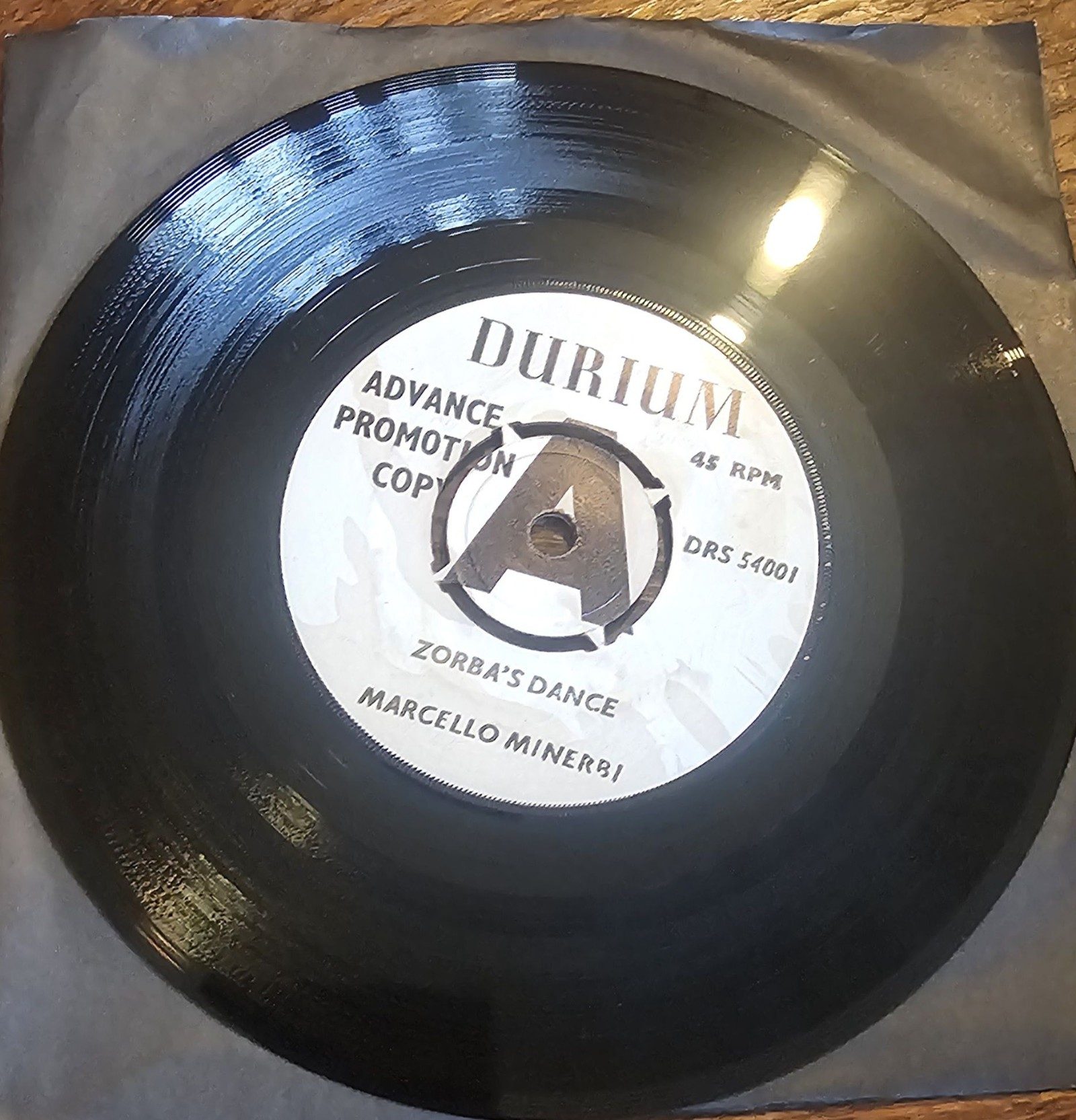 Marcello Minerbi Zorba's Dance PROMO Durium DRS 54001 7" 45 RPM