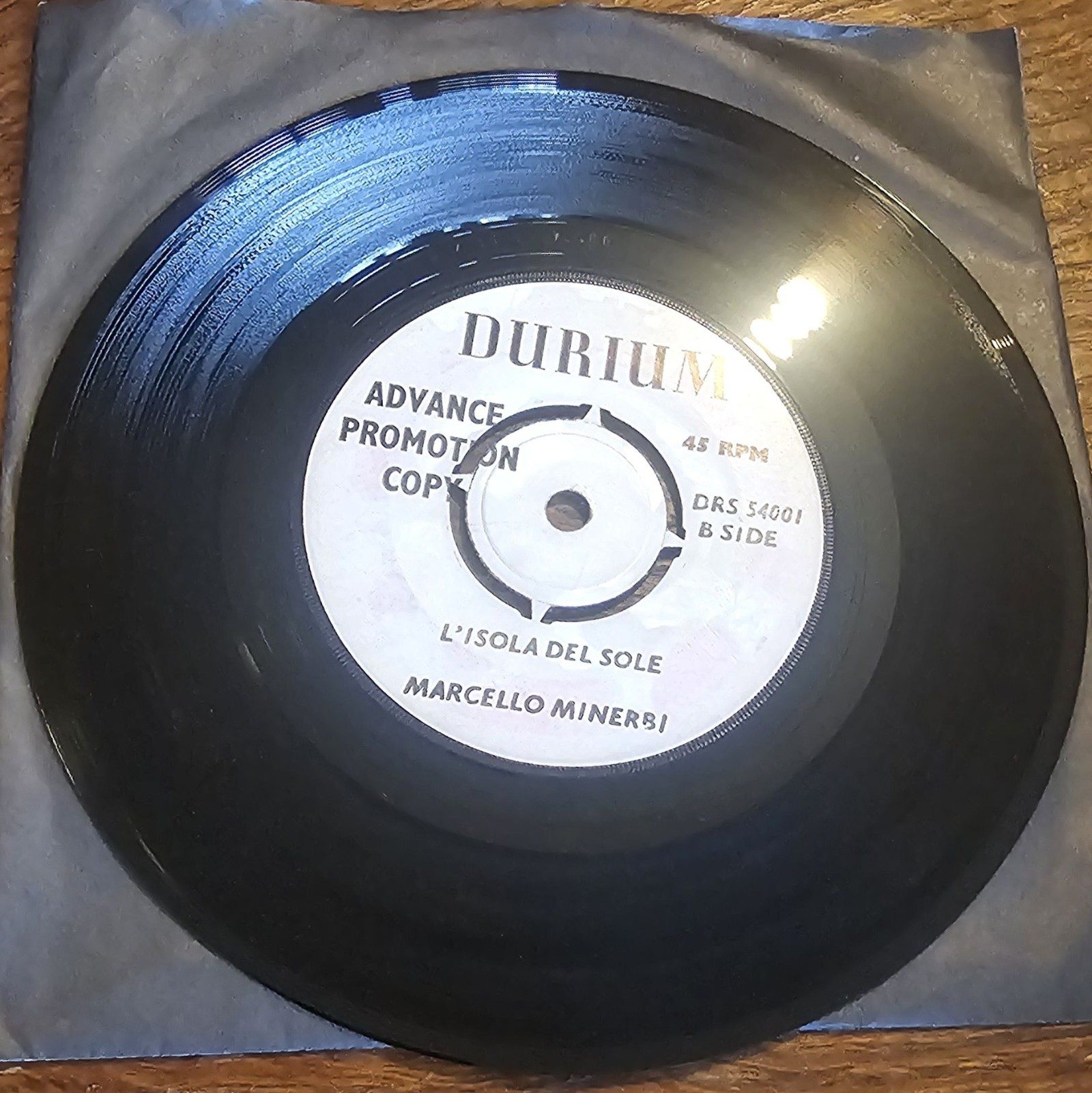 Marcello Minerbi Zorba's Dance PROMO Durium DRS 54001 7" 45 RPM image 2
