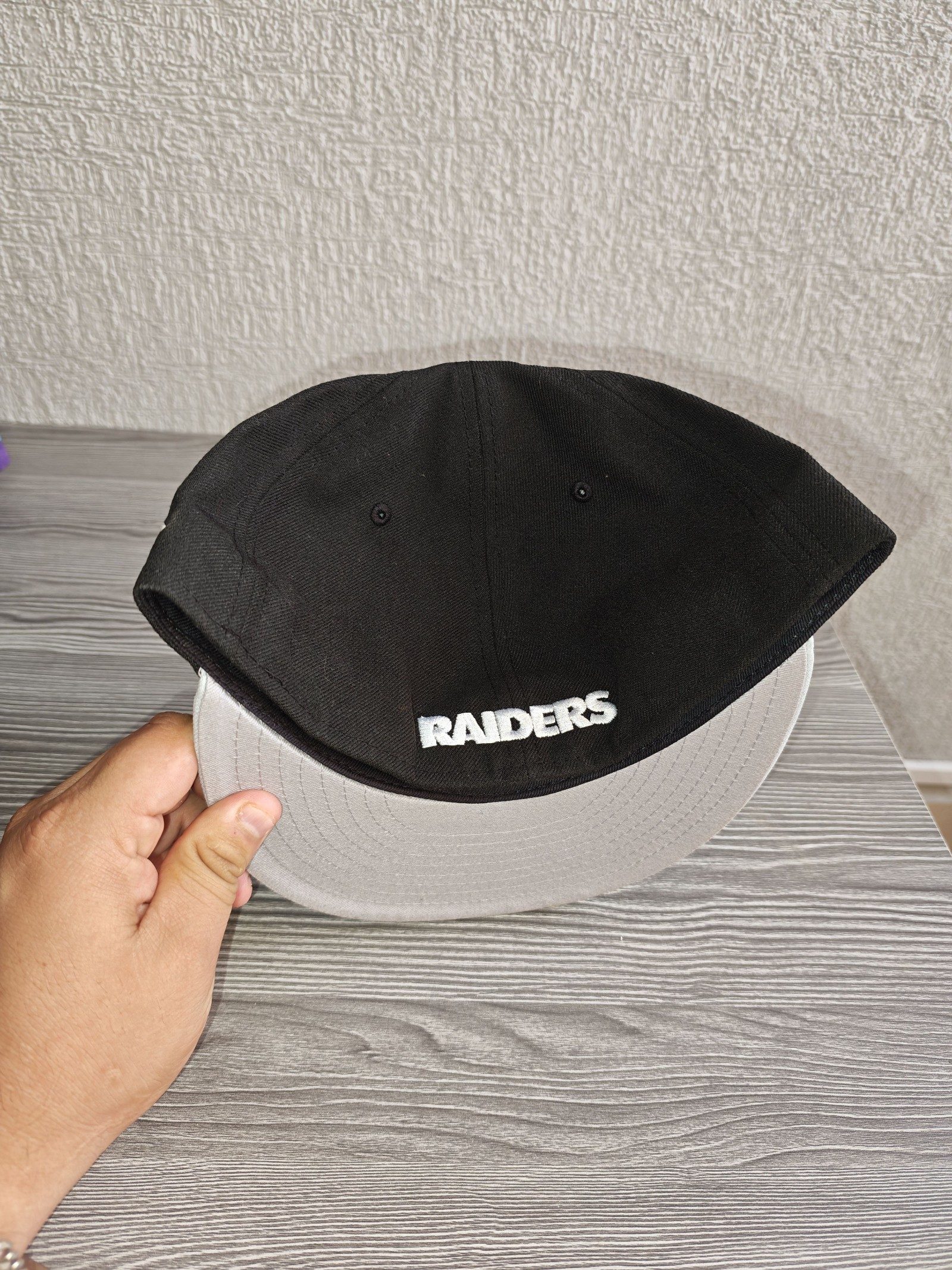 New Era Black & Grey Raiders NFL 59FIFTY Fitted Cap 7 1/2 image 4
