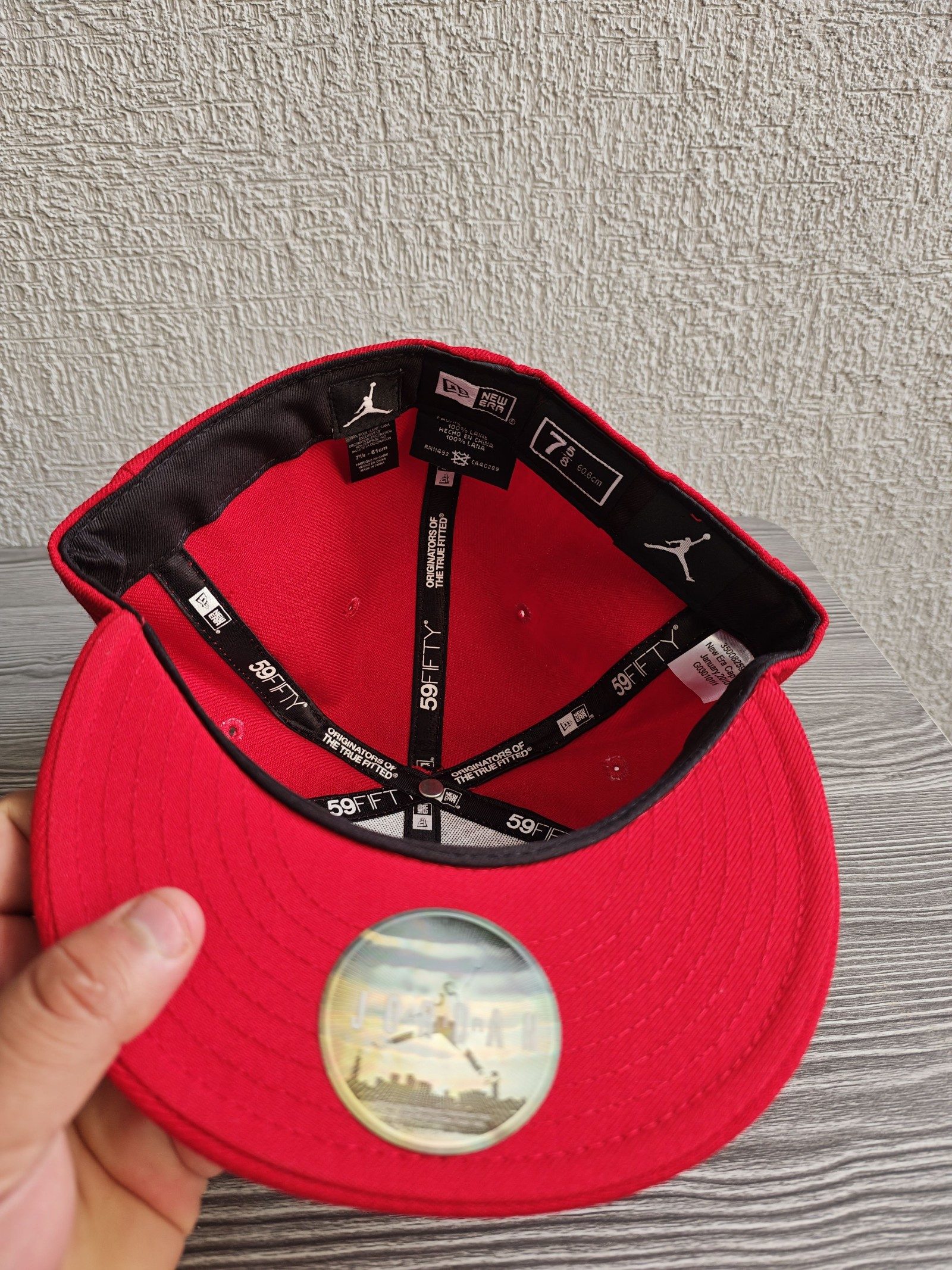 New Era Red Jordan 59FIFTY Fitted Cap 7 5/8 60.6cm image 4