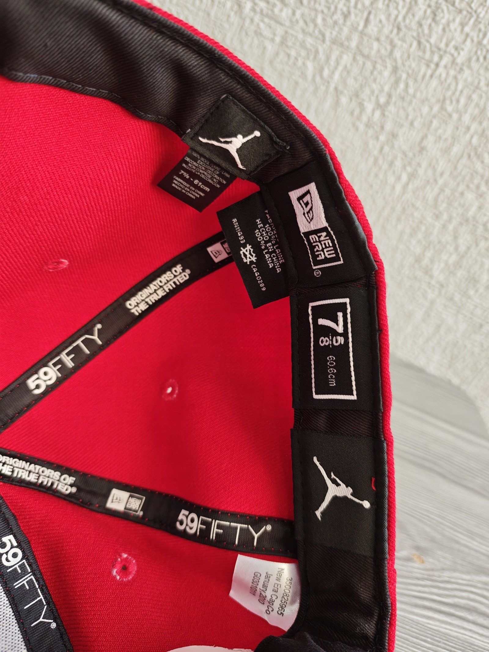 New Era Red Jordan 59FIFTY Fitted Cap 7 5/8 60.6cm image 5