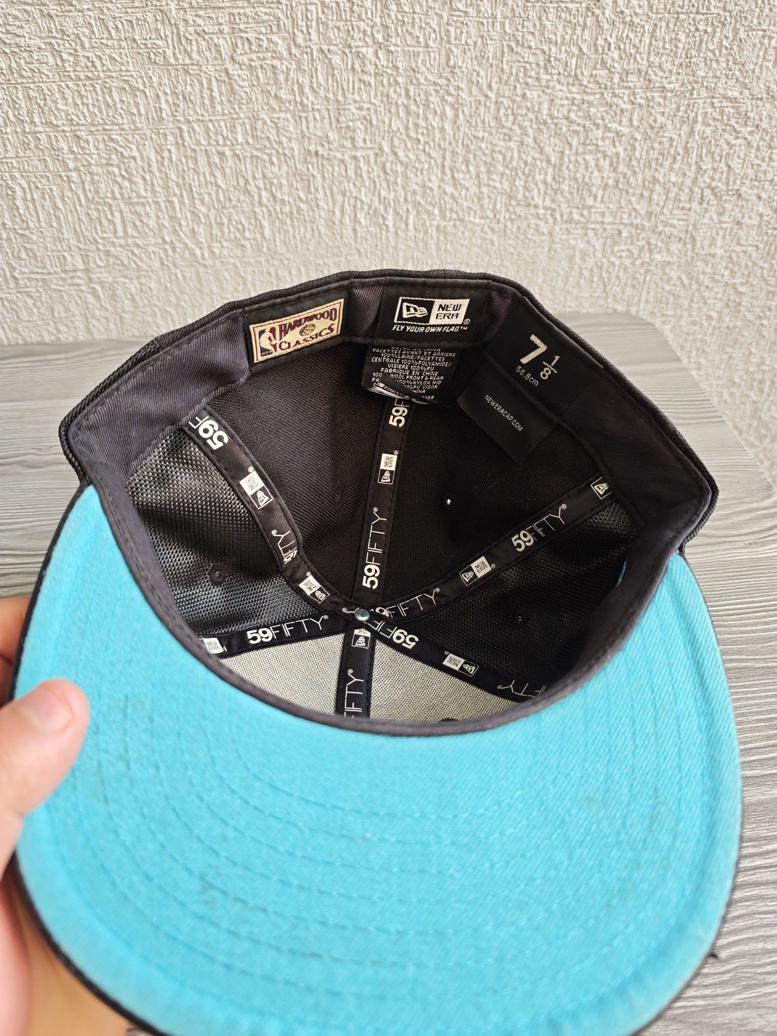 New Era Black & Turquoise Toronto Raptors 59FIFTY Fitted Cap 7 1/8 image 4