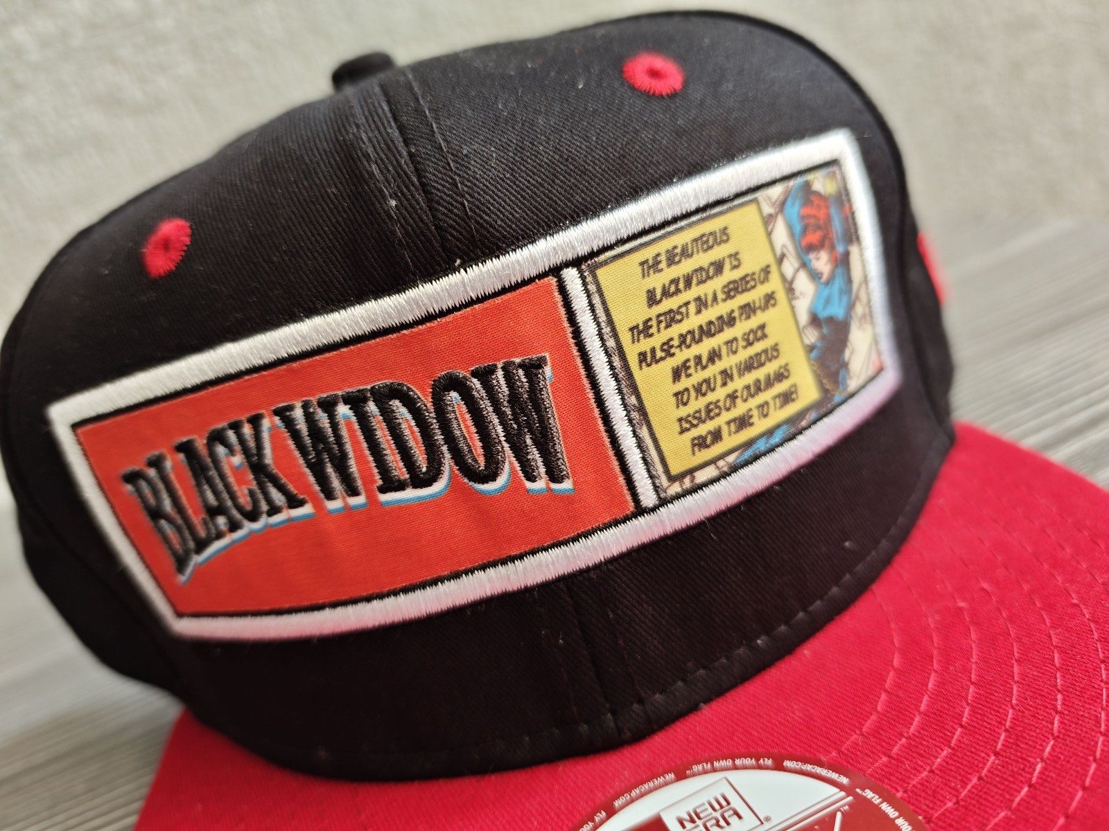 New Era Marvel Comics Black Widow Black & Red Snapback Cap Medium-Large image 2