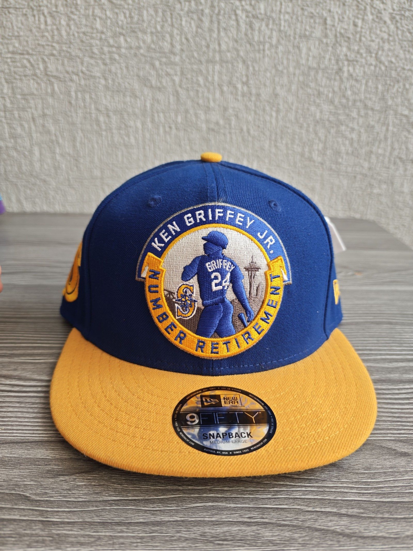 New Era Blue & Yellow Ken Griffey Jr. Snapback Cap Medium-Large
