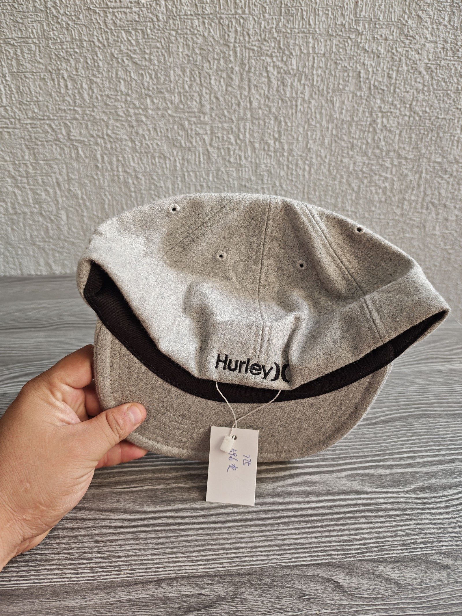 Hurley Grey Wool Baseball Cap 7.5 US Fit image 2