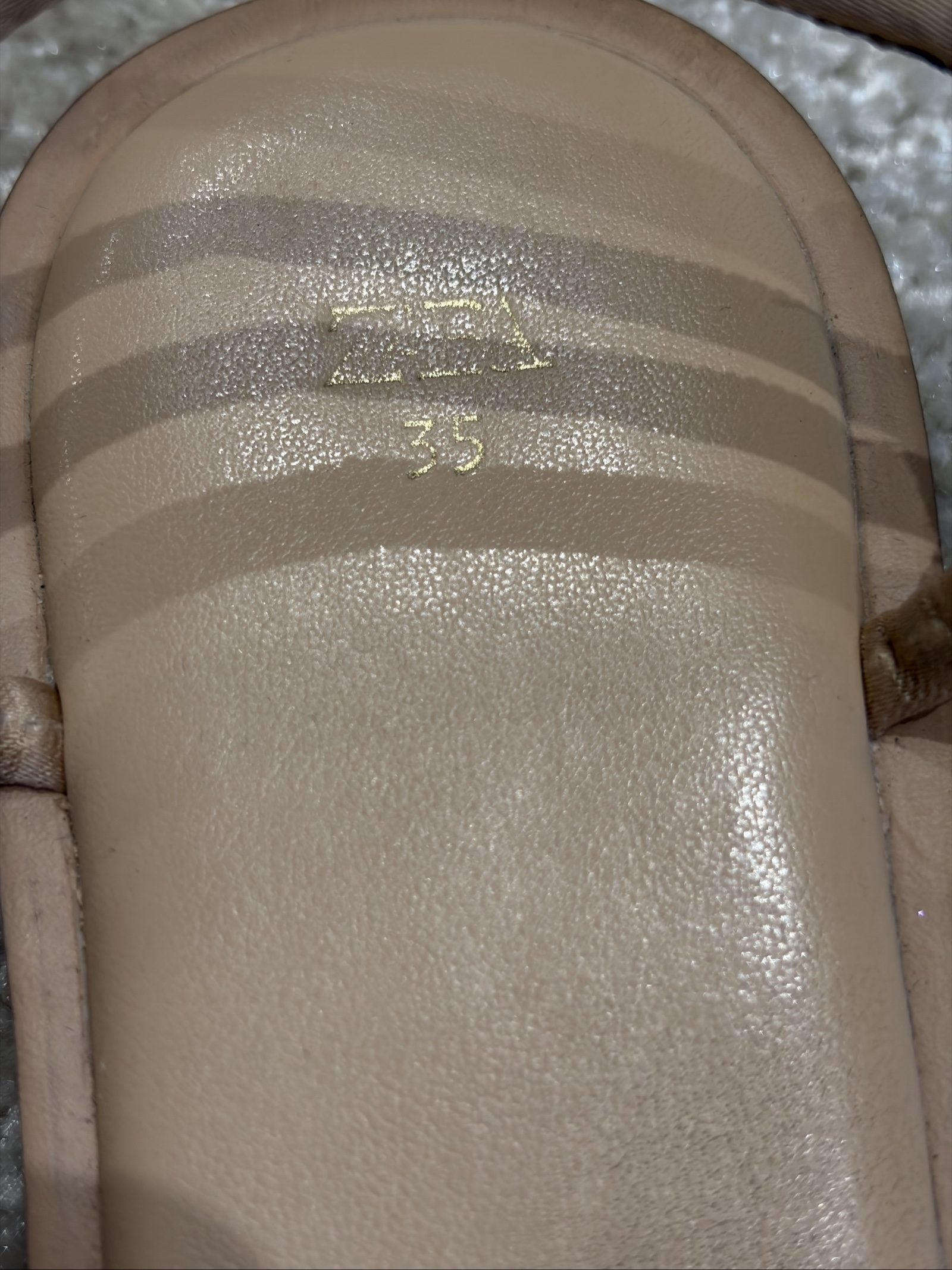 Zara Girls Nude & Silver Rhinestone Embellished Sandals Size 35 image 4