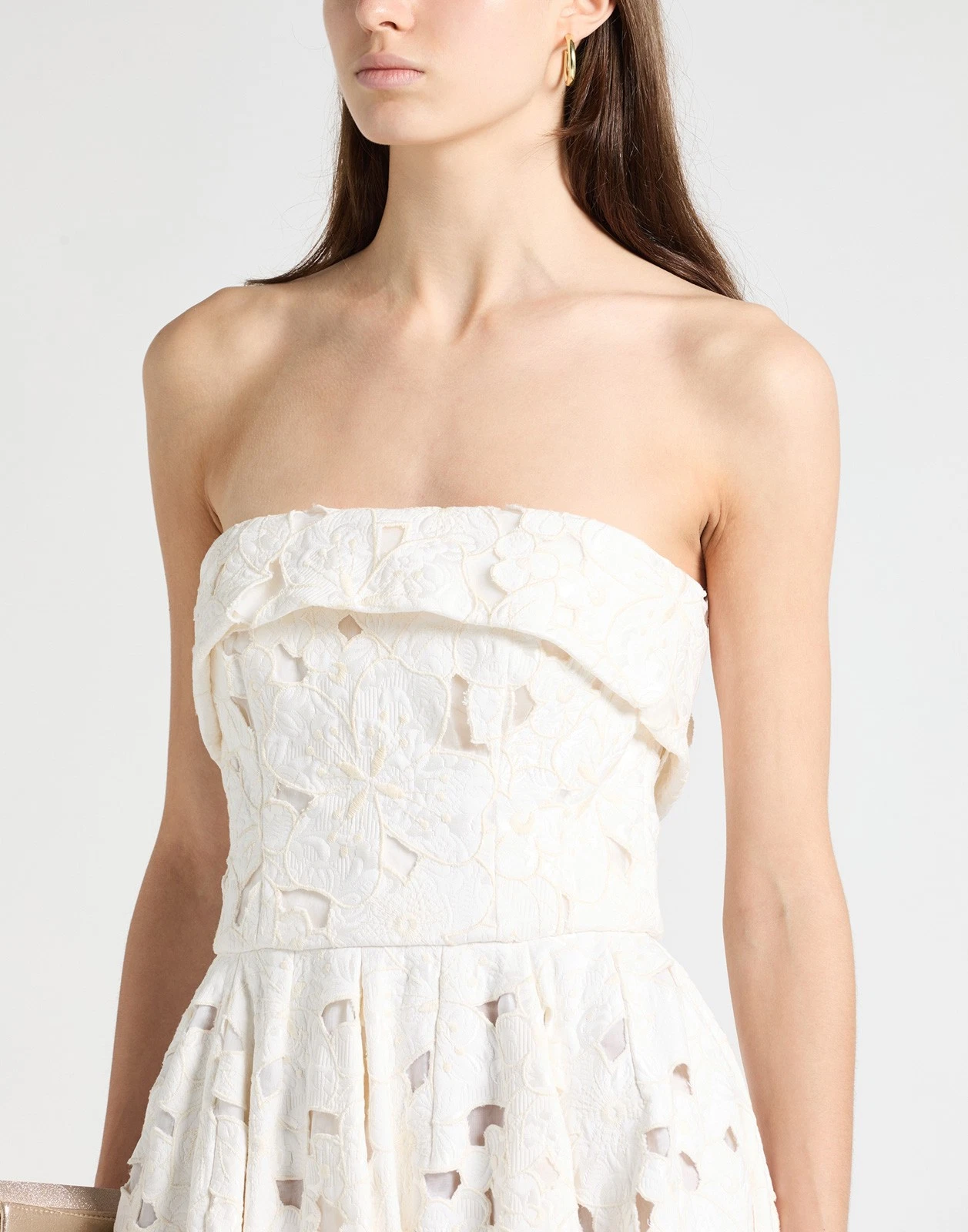 New Dolce & Gabbana Off-White Lace Maxi Flare Dress Size XS image 8