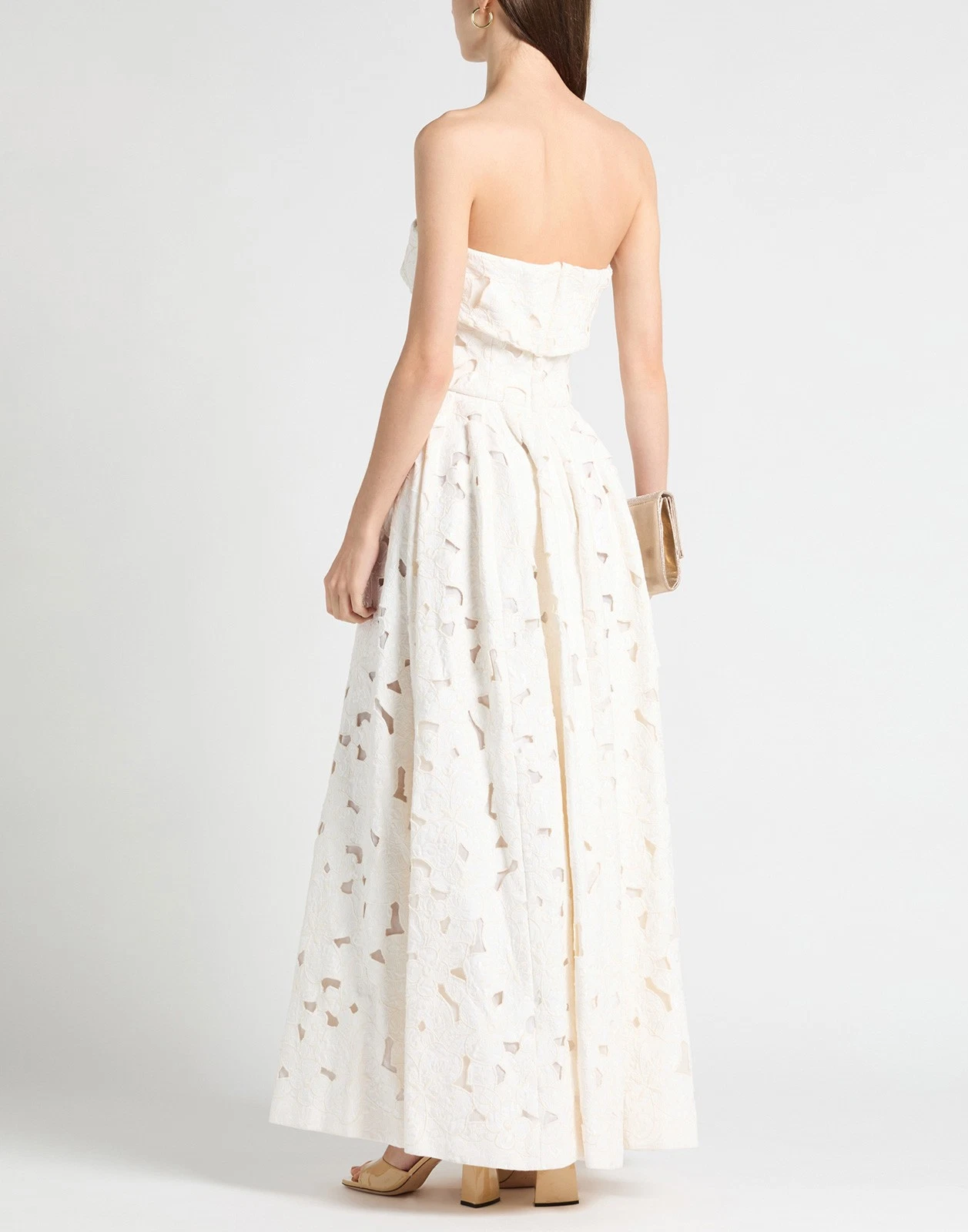 New Dolce & Gabbana Off-White Lace Maxi Flare Dress Size XS image 3
