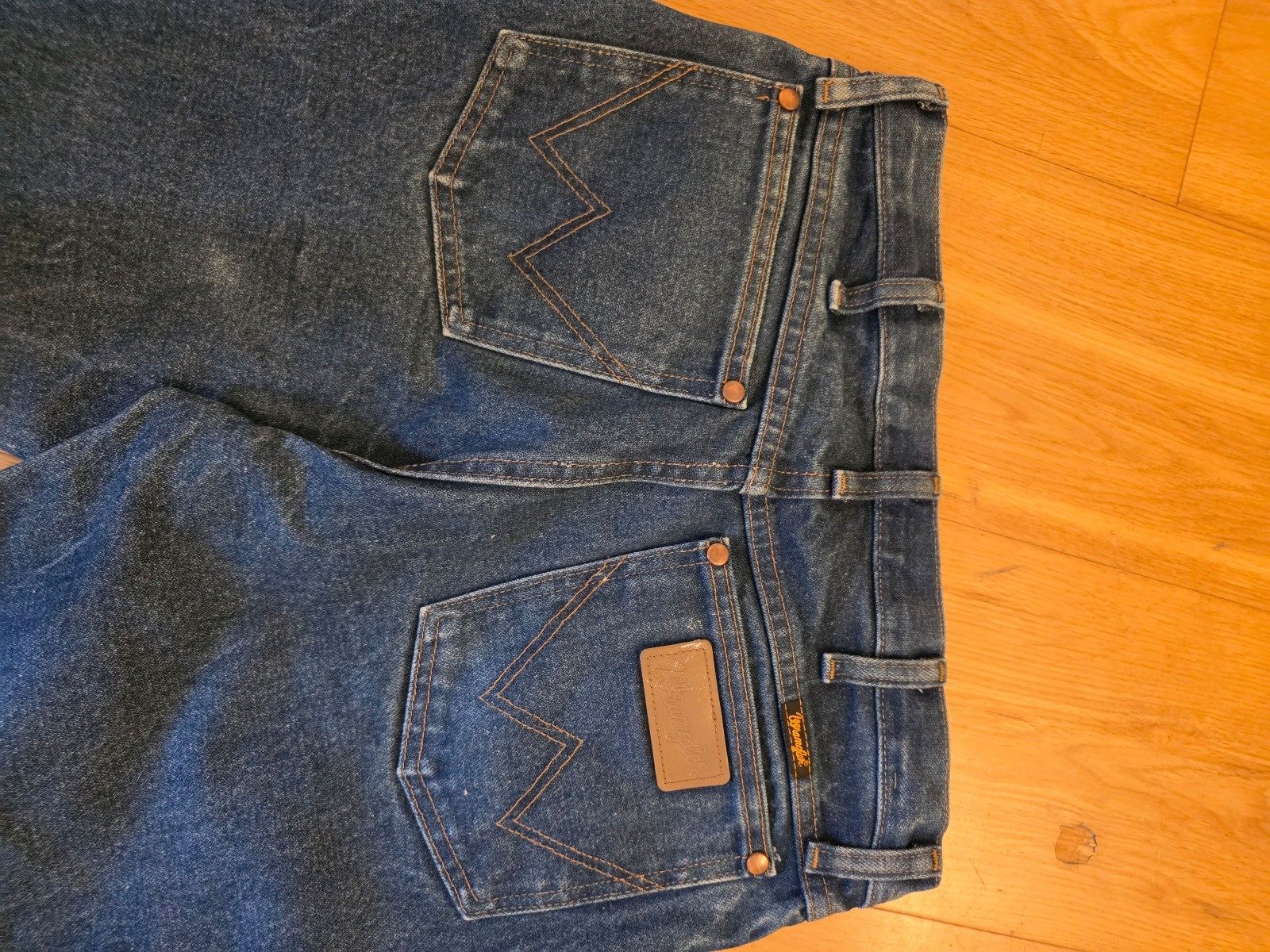 Wrangler Blue Denim Jeans 30 x 32 Straight Leg image 7