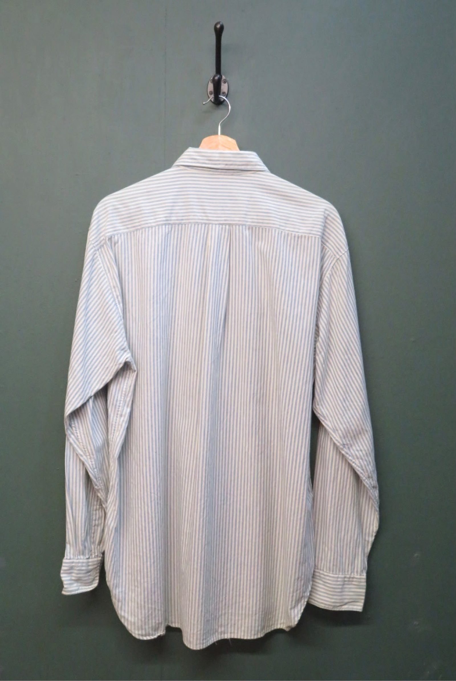 Source Blue & White Striped Embroidered Cotton Shirt Large image 5