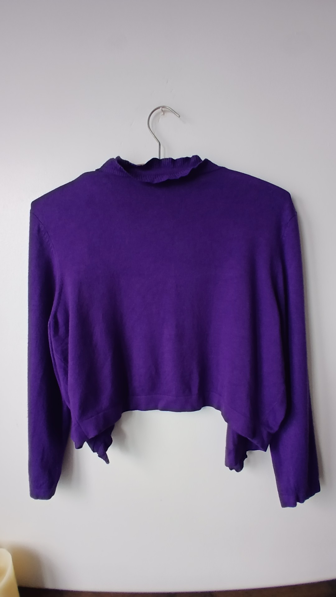 Precis Purple Ruffle Trim Cardigan Medium image 2