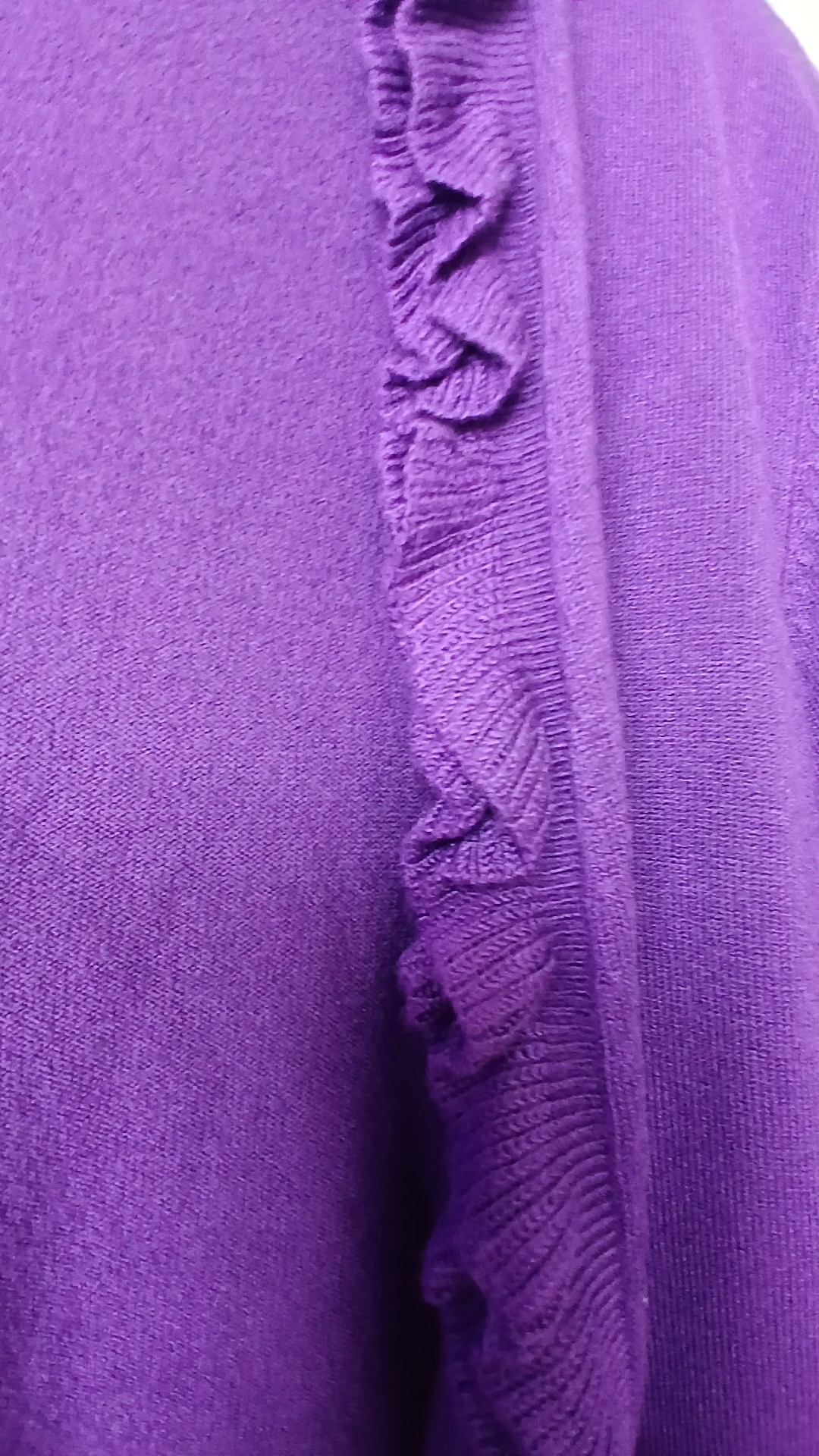 Precis Purple Ruffle Trim Cardigan Medium image 3