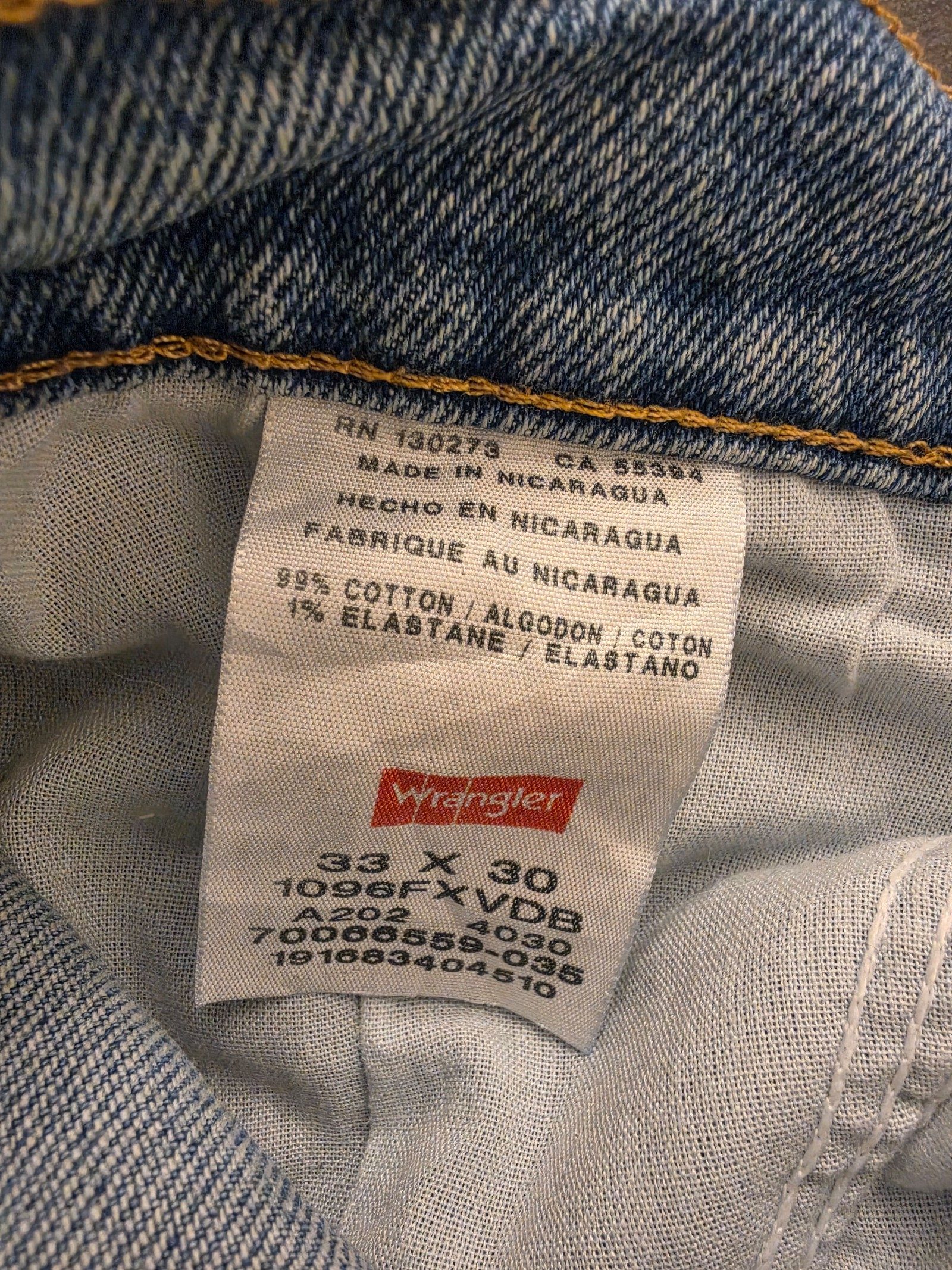Wrangler Blue Denim Jeans 33" x 30" image 10