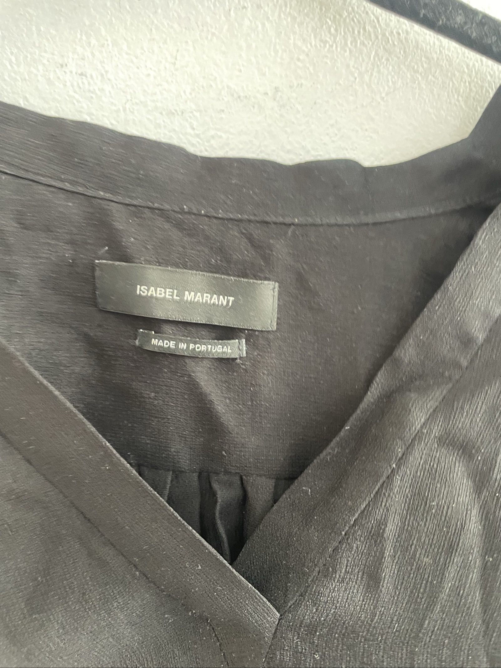Isabel Marant Black V-Neck Sheer Blouse Large