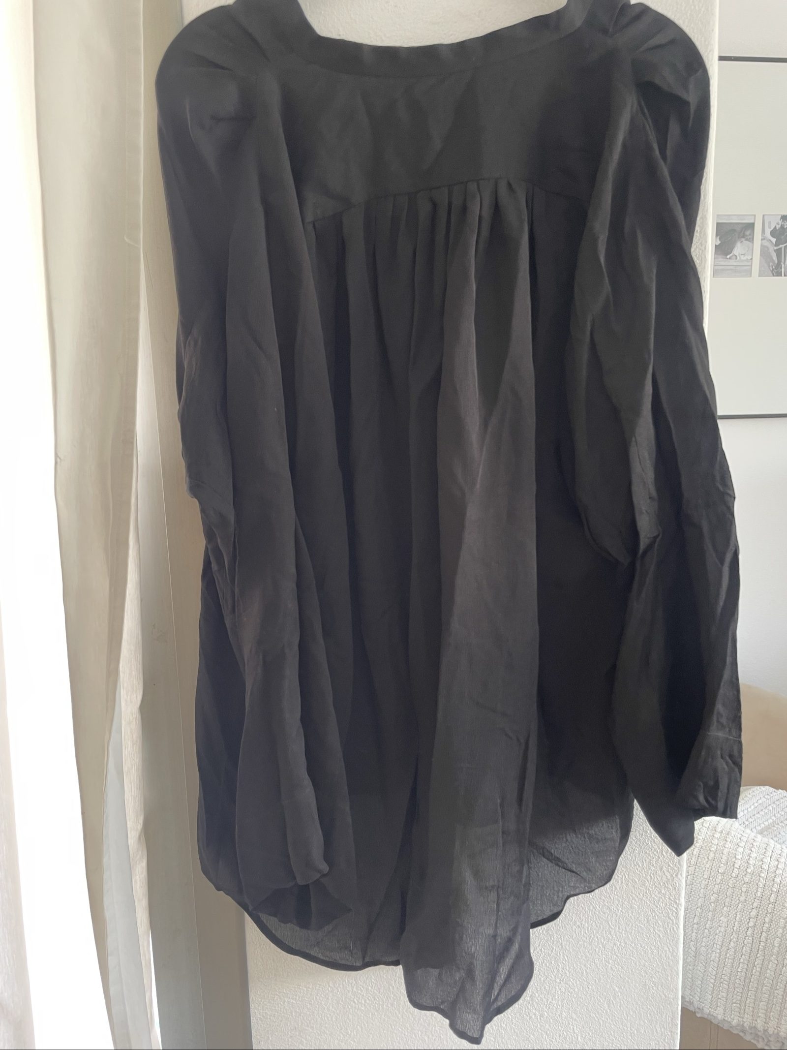 Isabel Marant Black V-Neck Sheer Blouse Large image 4