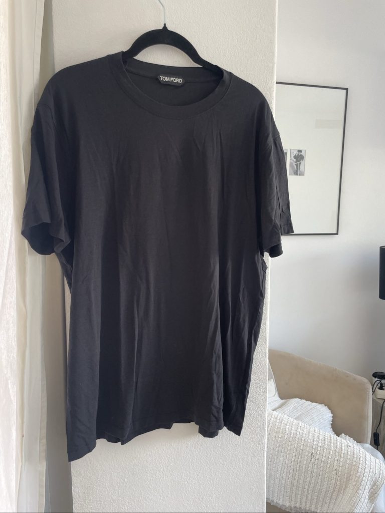 Tom Ford Black Cotton T-Shirt Size 52 Made in Portugal
