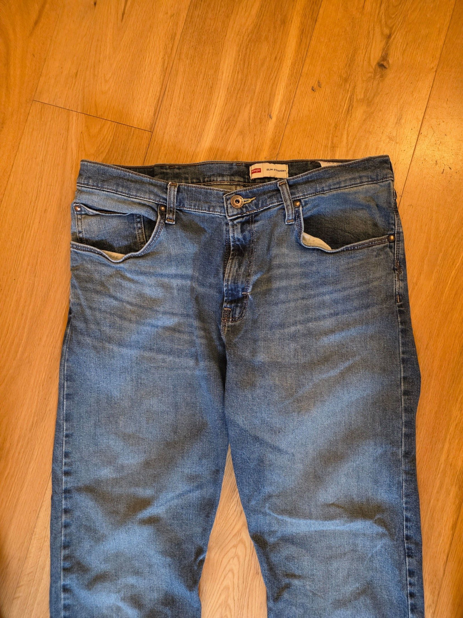Wrangler Blue Slim Straight Jeans W36 L32 Men's image 2