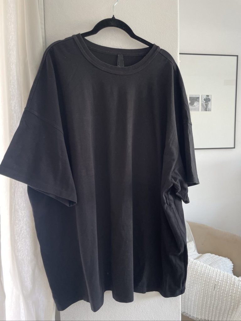 skims Black Oversized Cotton & Viscose Blend T-Shirt XL
