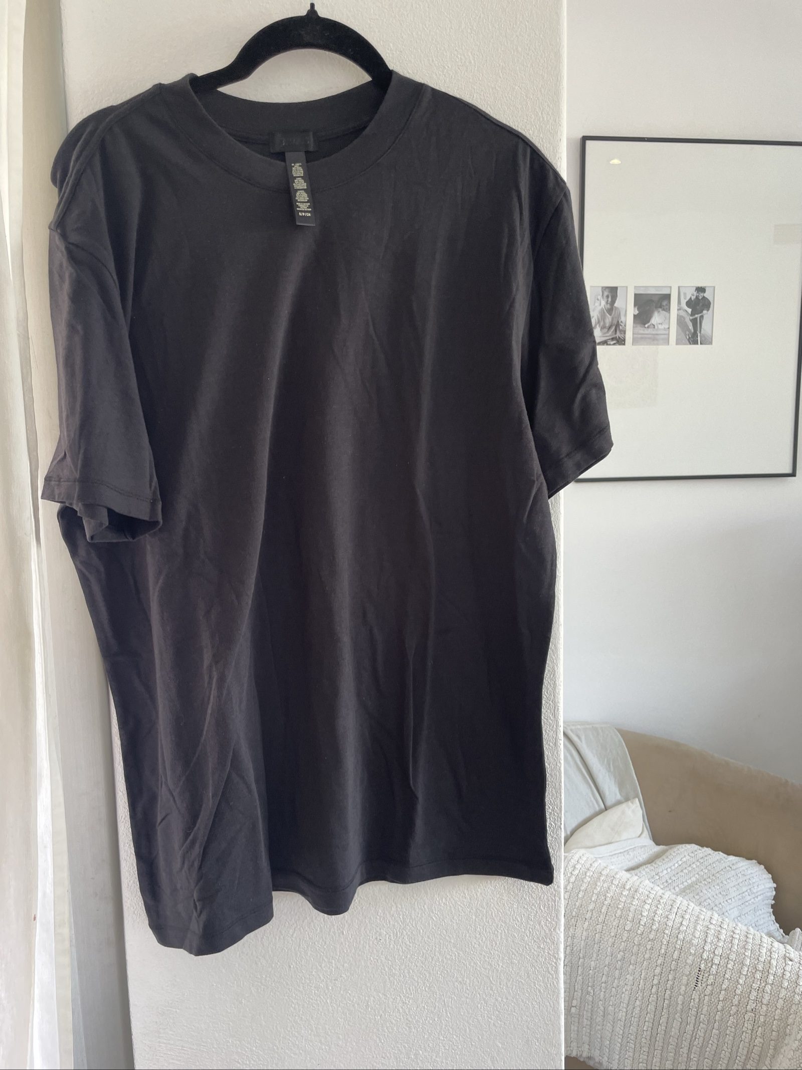 Skims Phillip Lim Black Modal & Cotton T-Shirt Small