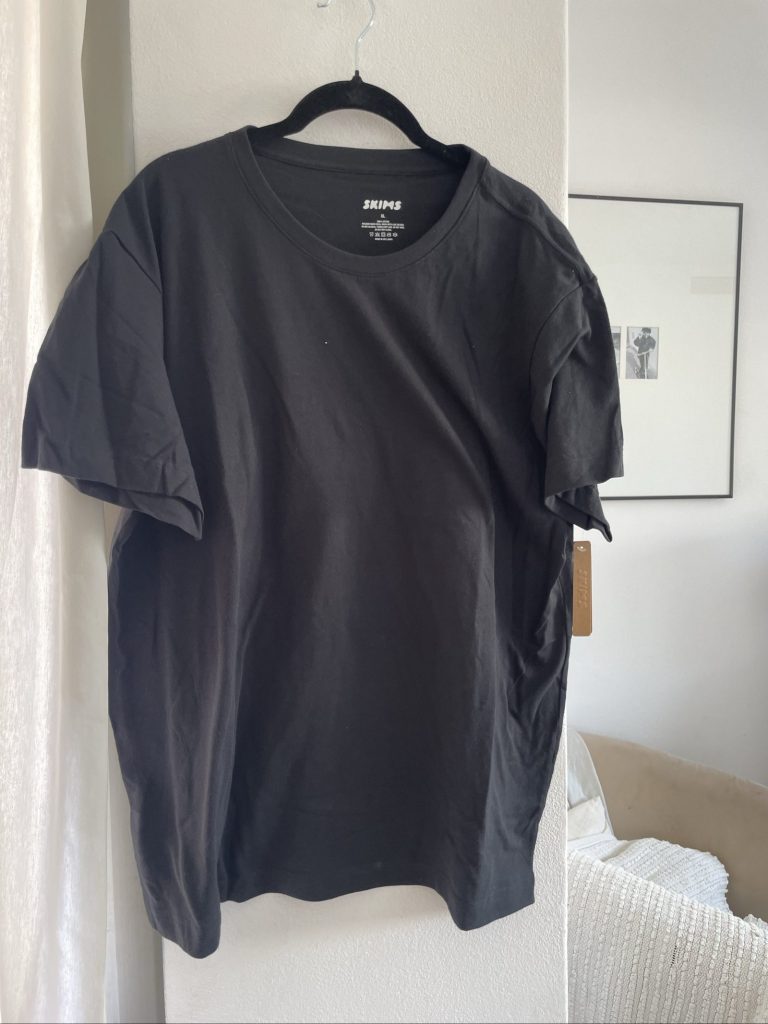 Skims Unisex Black Cotton Classic T-Shirt XL