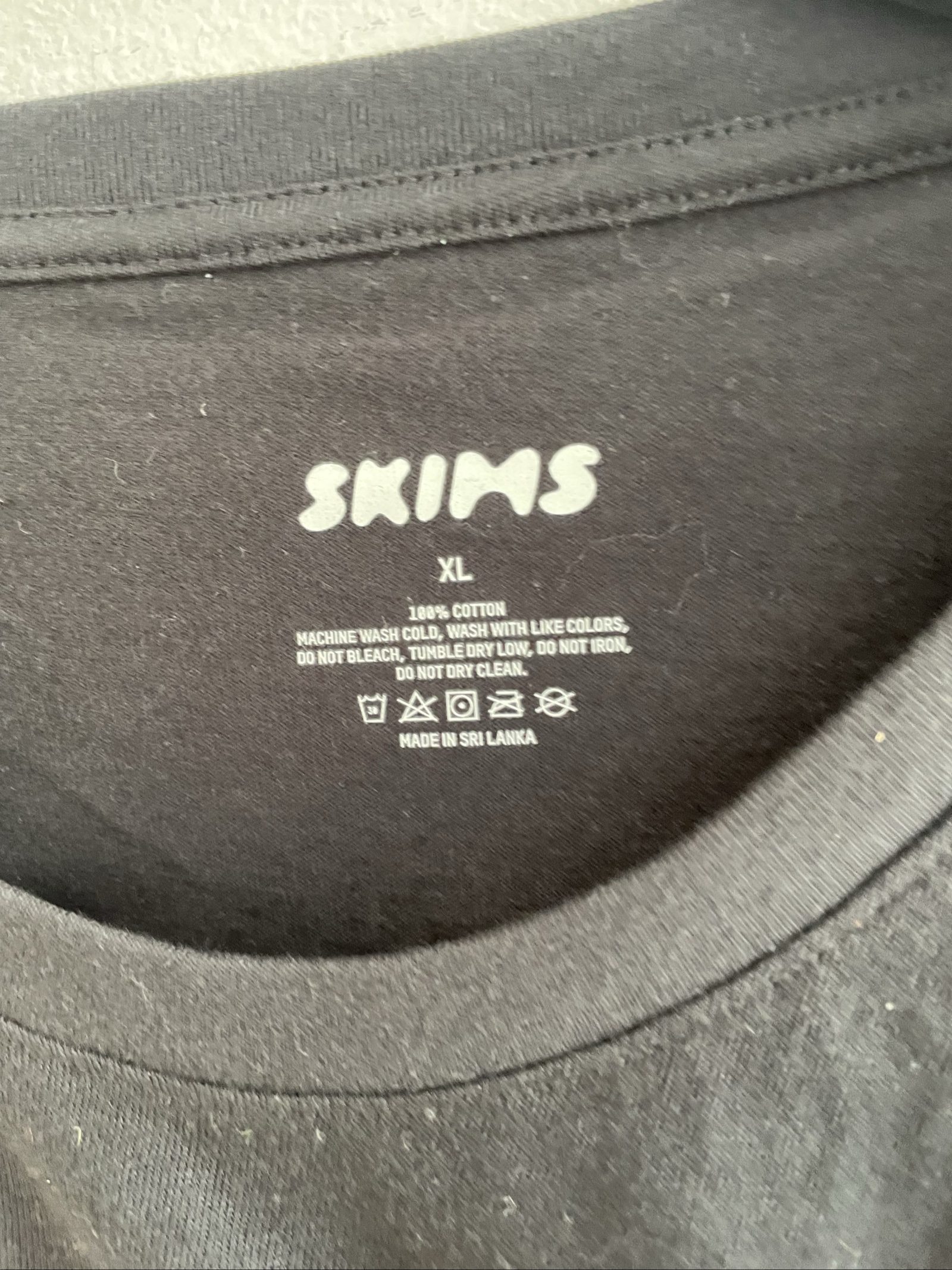 Skims Unisex Black Cotton Classic T-Shirt XL image 2
