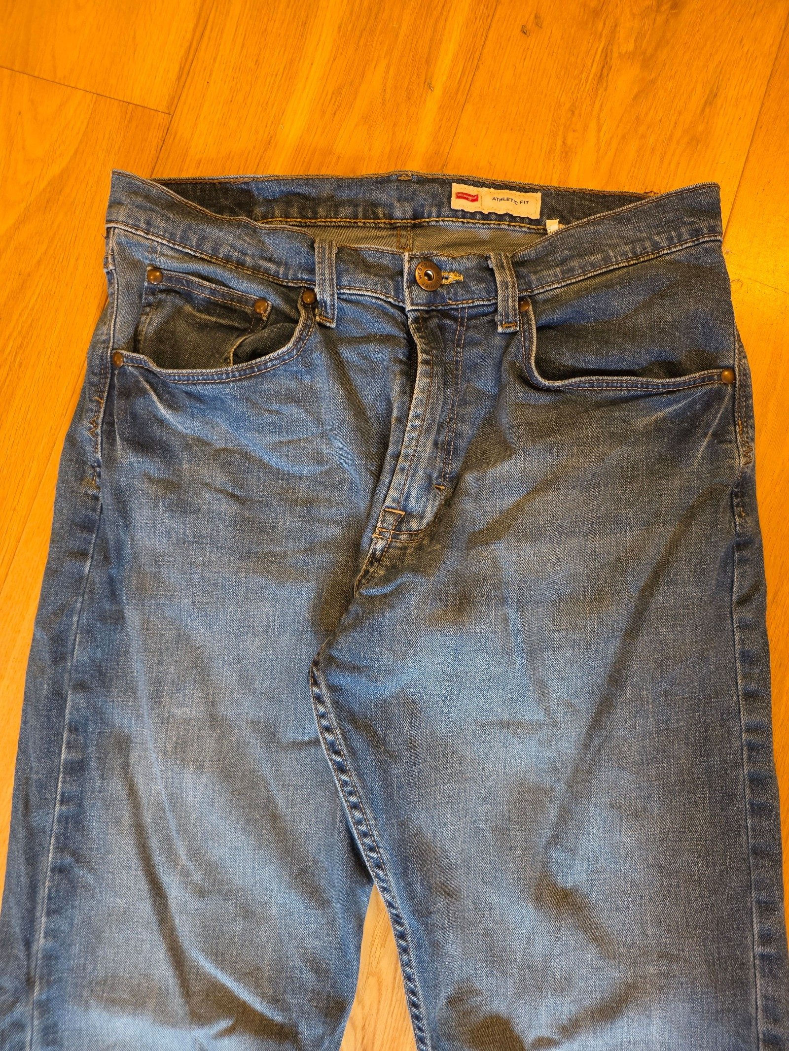 Wrangler Blue Athletic Fit Jeans 30 Waist 30 length image 3