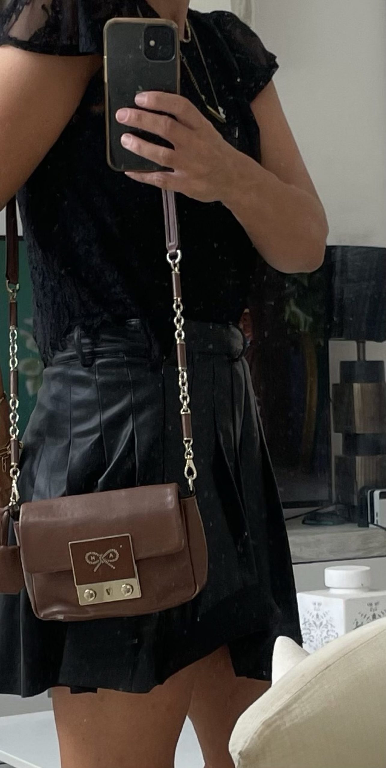 Alviero Martini Brown Leather Crossbody Handbag image 6