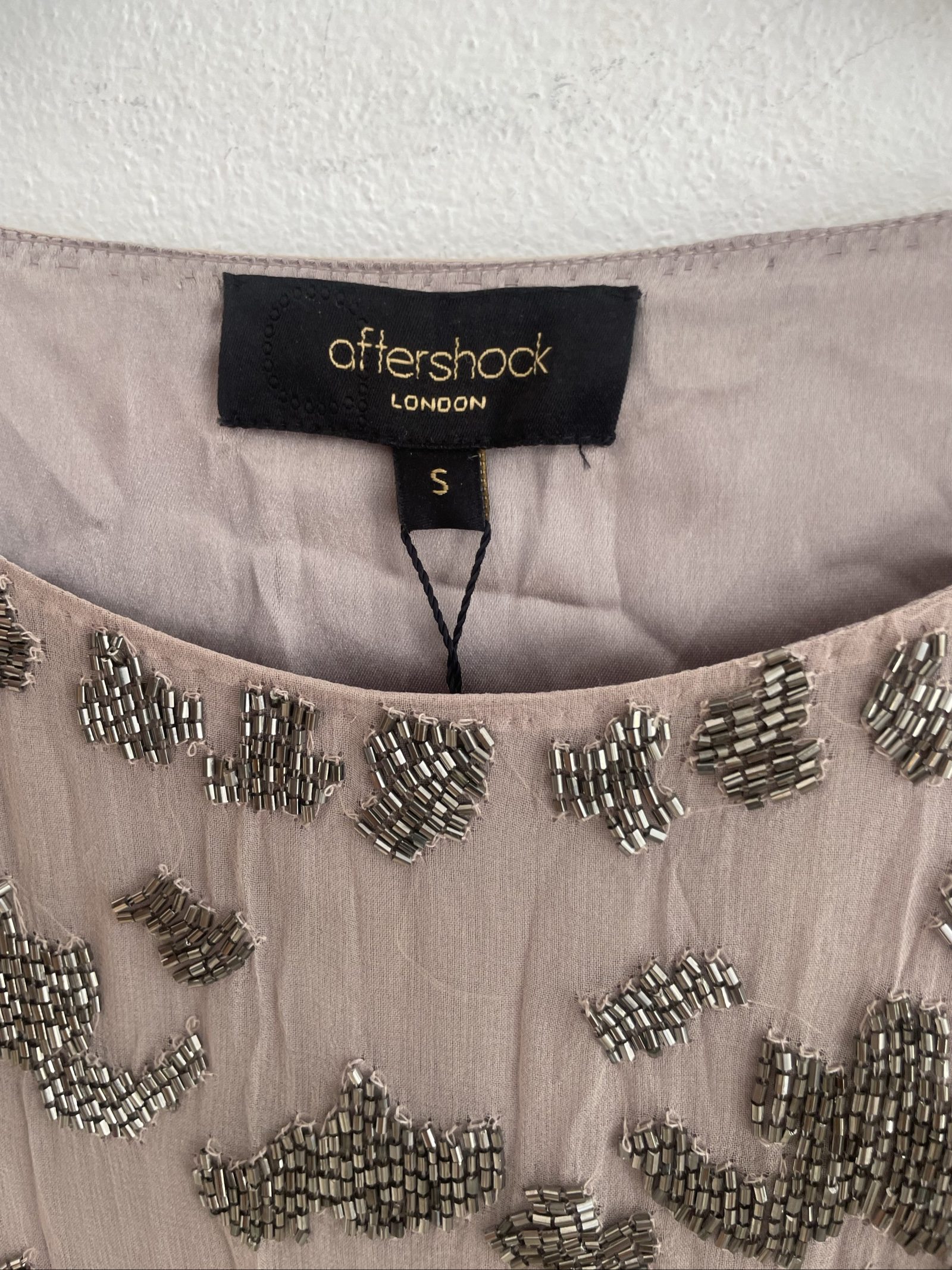 Aftershock Nude Beaded Fringe Dress Small image 5