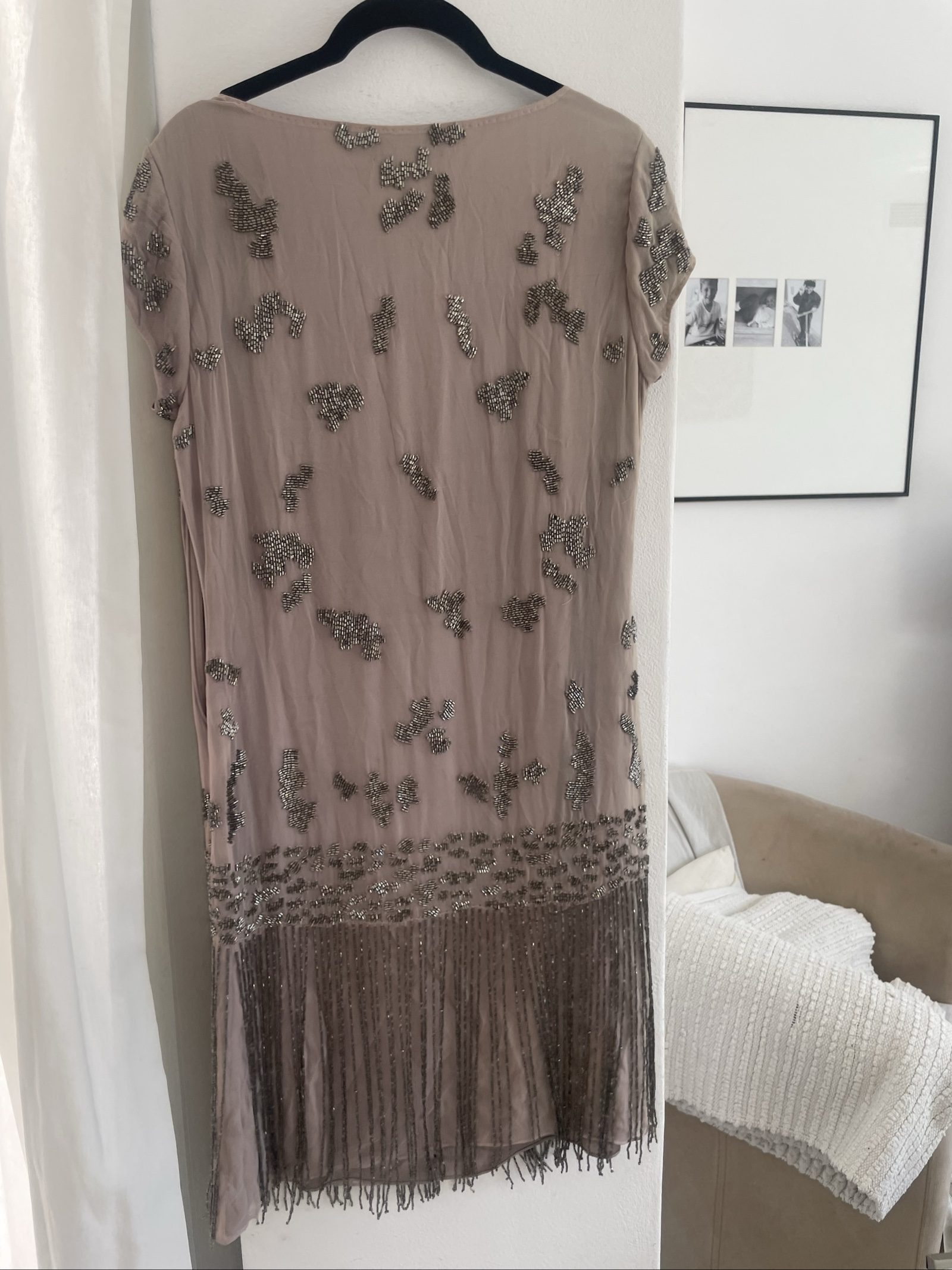 Aftershock Nude Beaded Fringe Dress Small image 8
