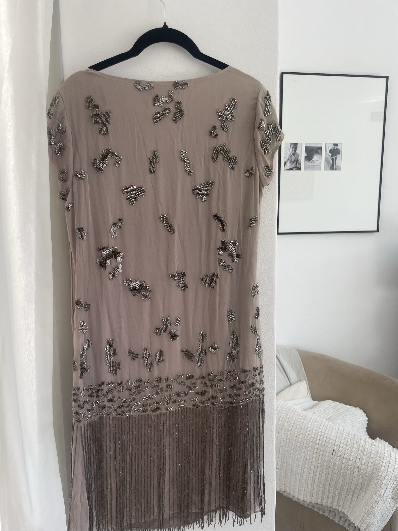 Aftershock Nude Beaded Fringe Dress Small image 9