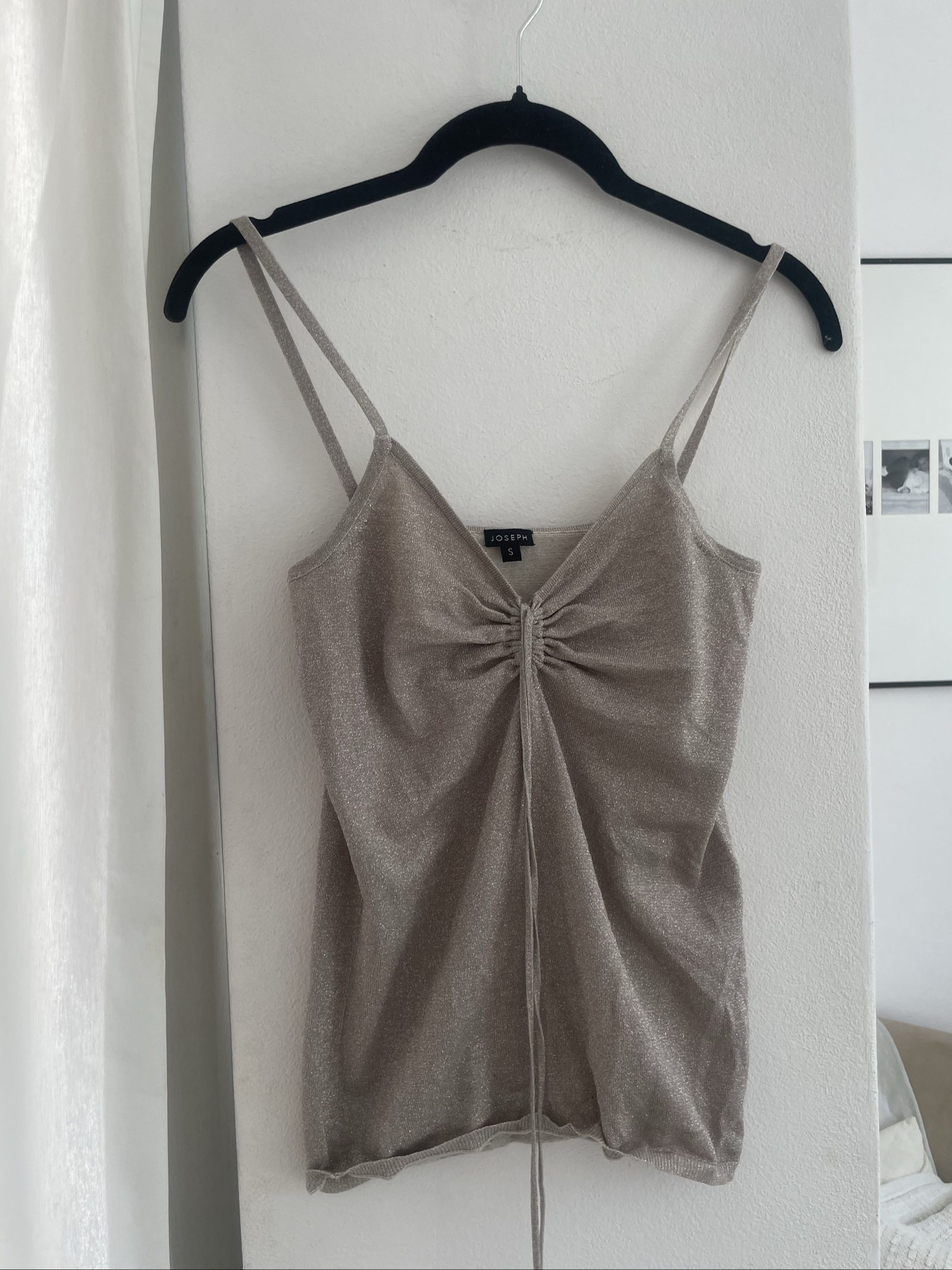 Joseph Women's Beige Silk Blend Ruched Cami Top Small