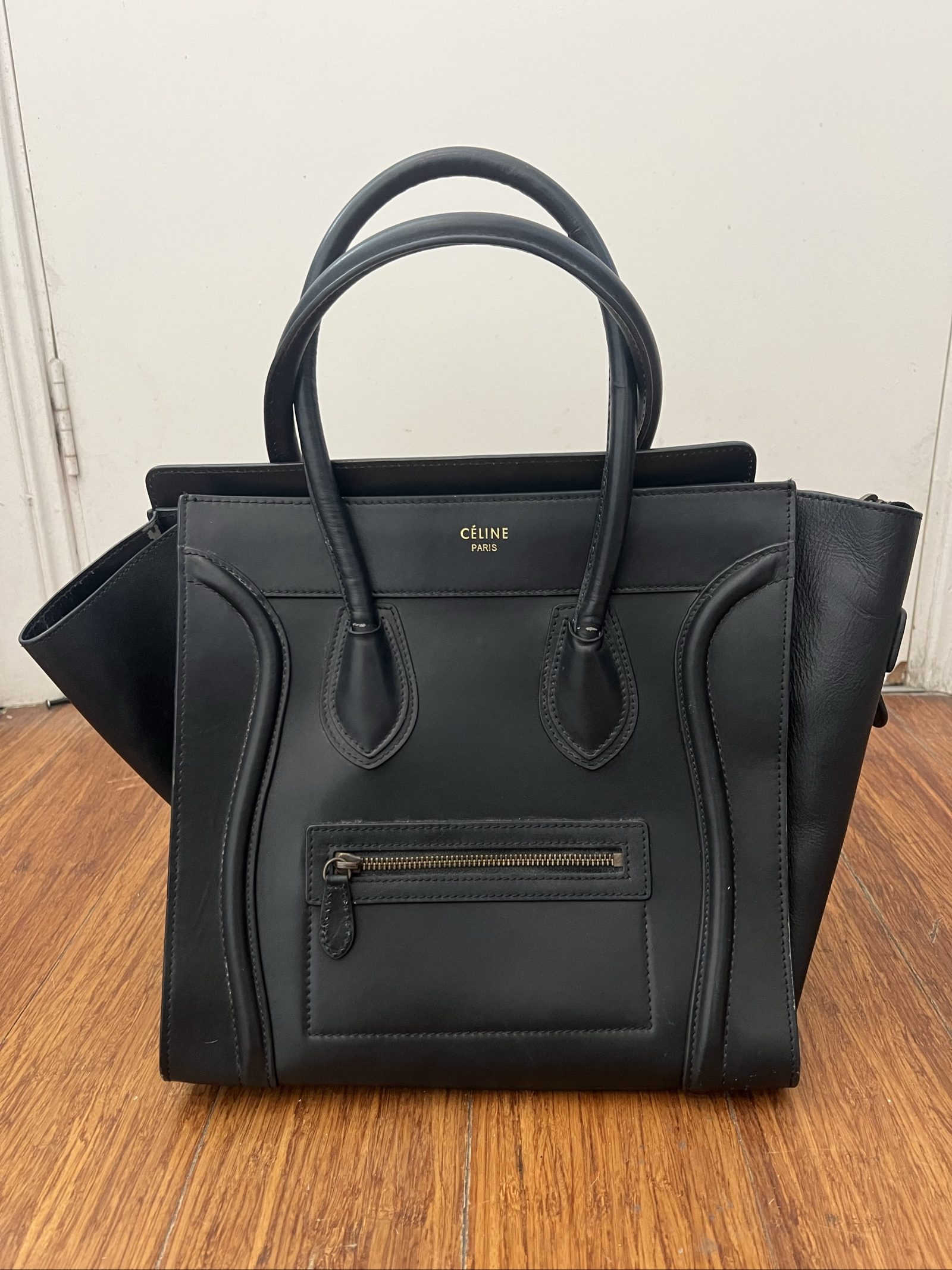 Céline Black Leather Tote Handbag image 2