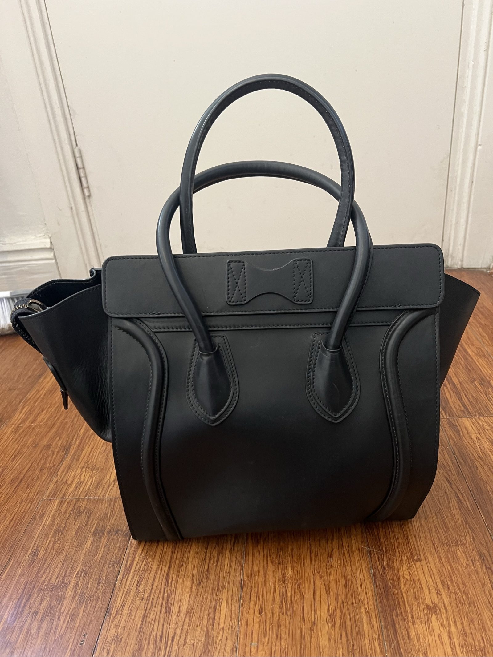Céline Black Leather Tote Handbag image 3
